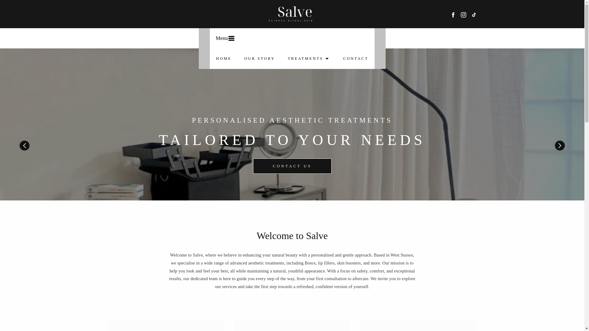 website screenshot of https://salveskin.uk/