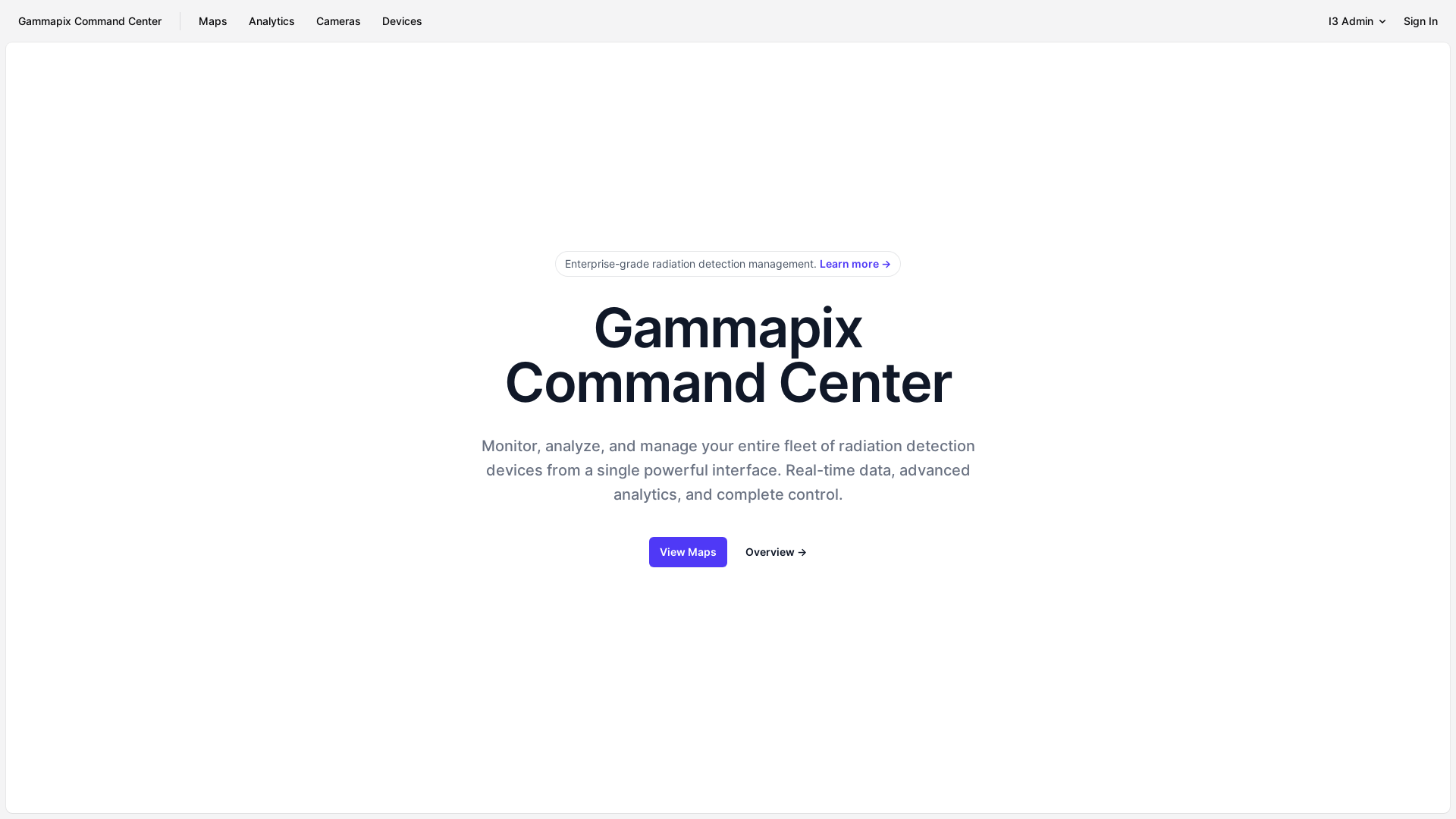 website screenshot of https://gammapix-command-center.pages.dev/