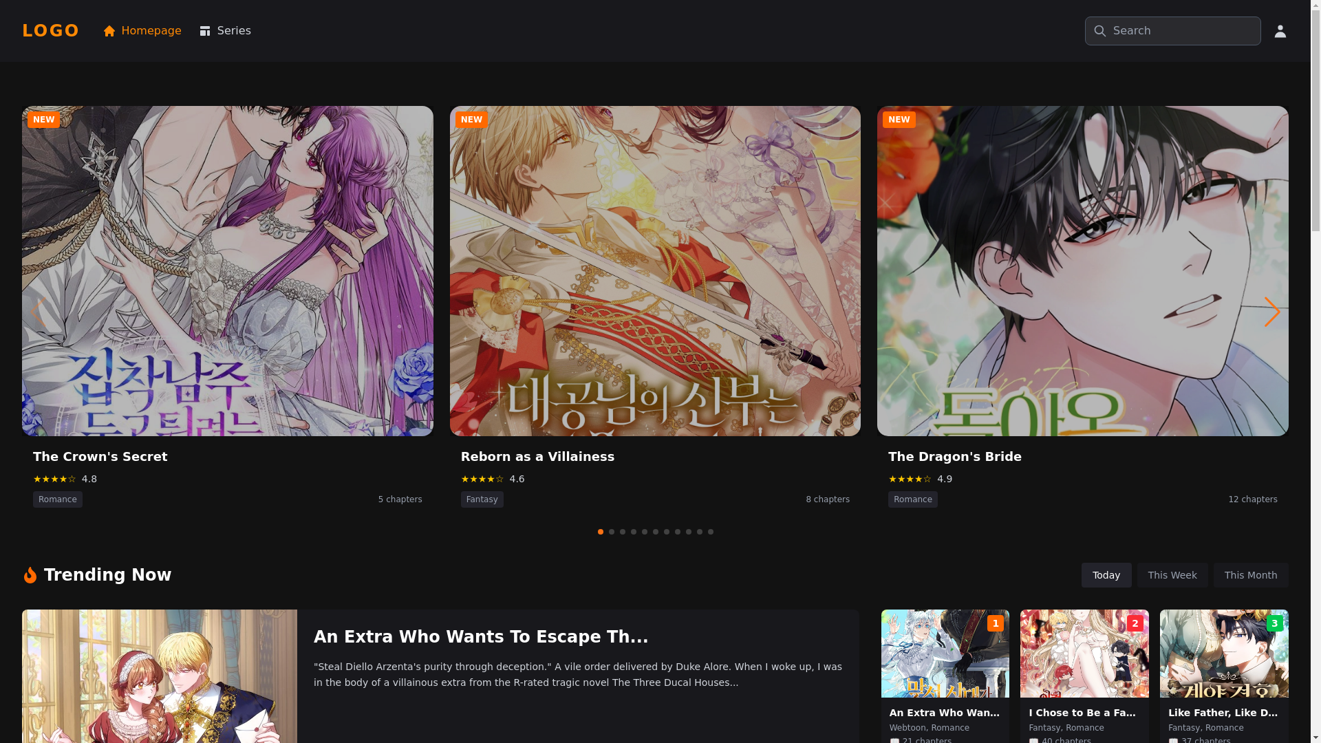 website screenshot of https://manga-full-stack-application-frontend.pages.dev/