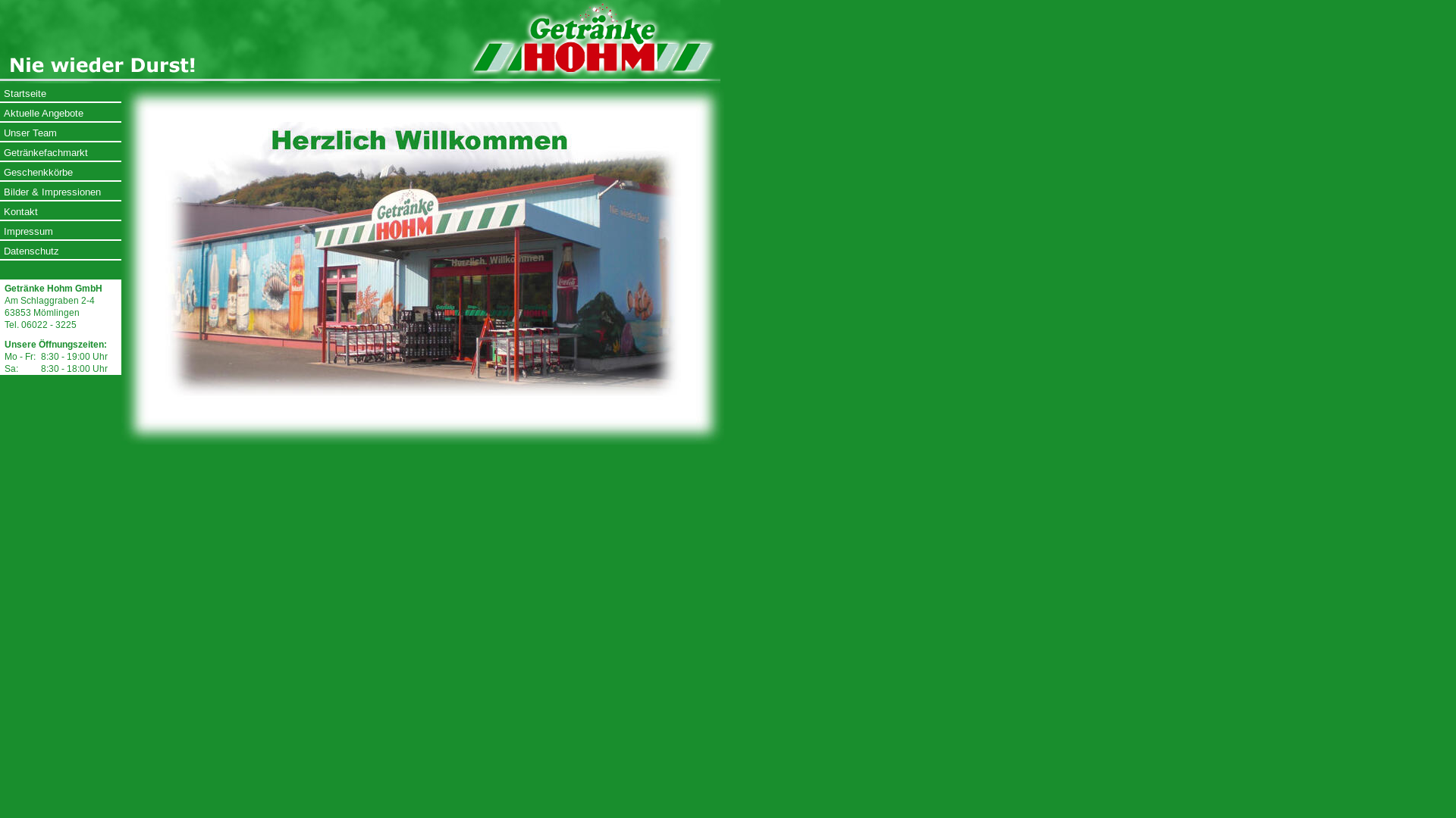website screenshot of http://www.getraenke-hohm.de/