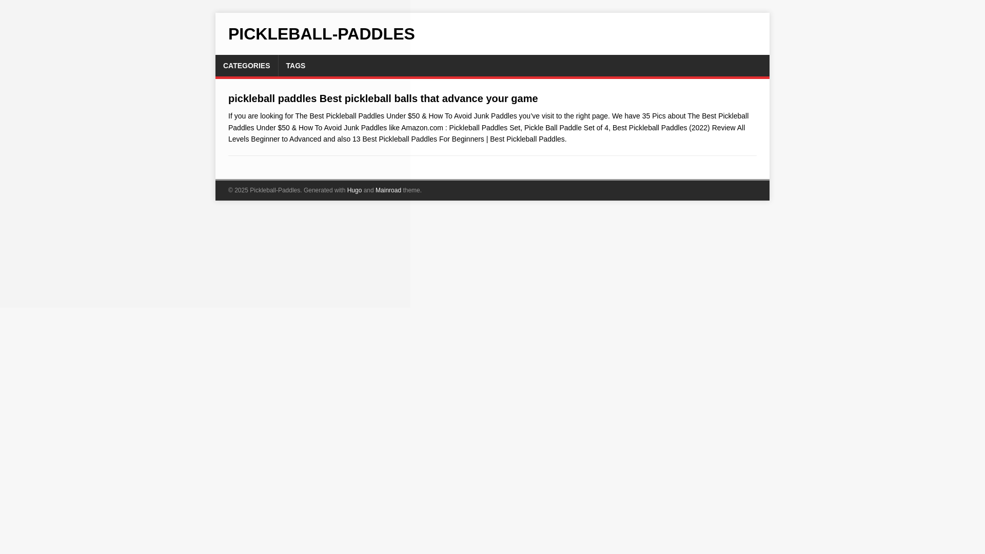 website screenshot of https://pickleball-paddles.pages.dev/