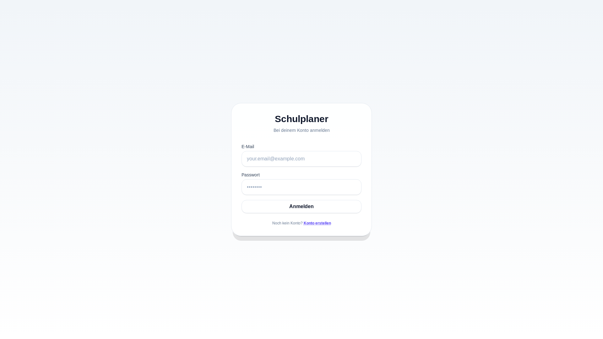 website screenshot of https://meinplan.schule/