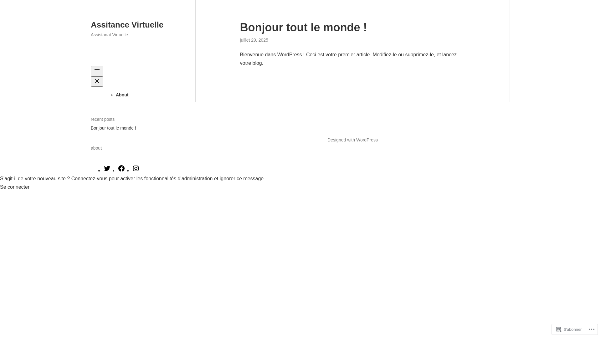 website screenshot of https://assistancevirtuel.blog/