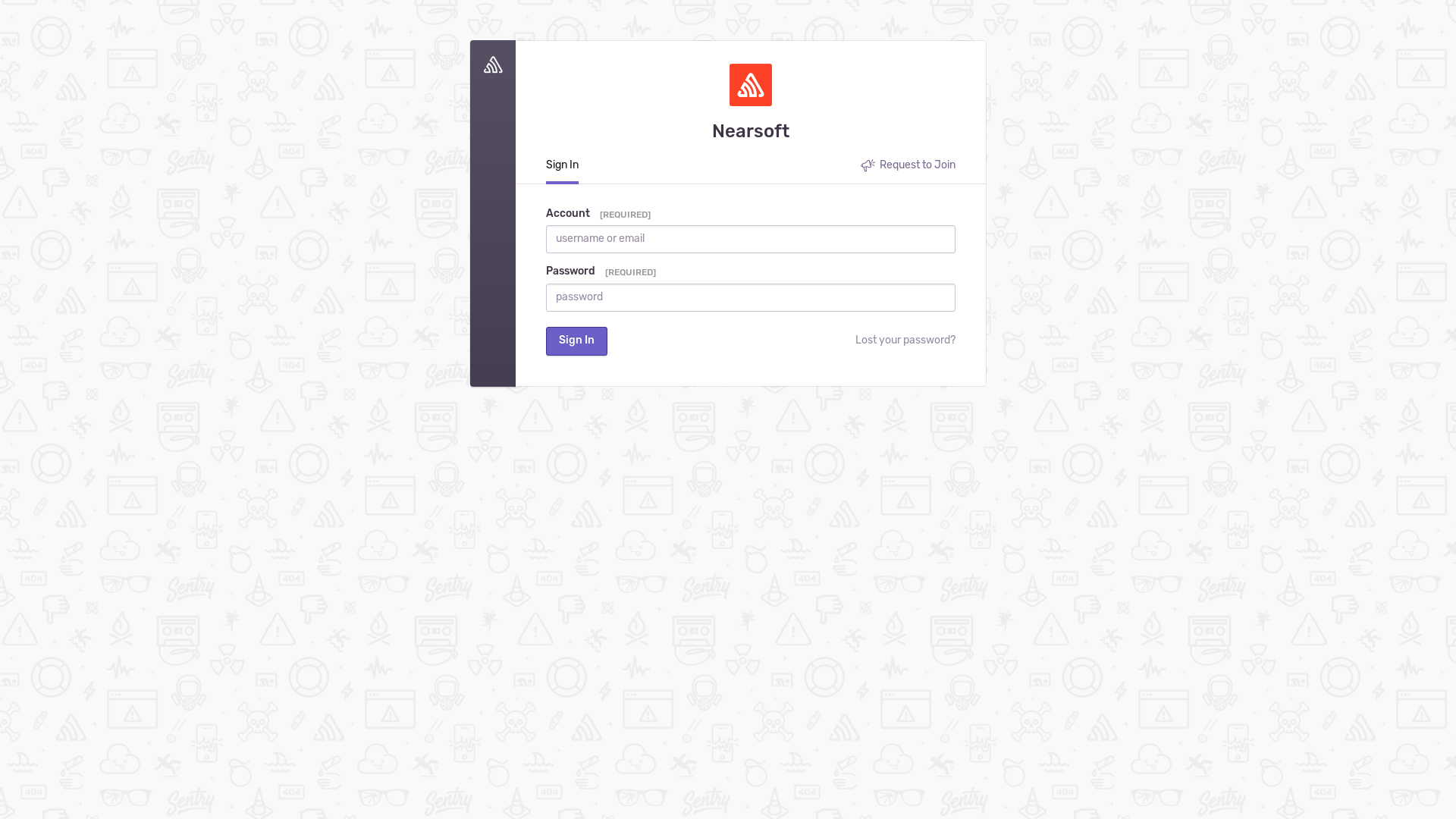 website screenshot of https://sentry.nearsoft.pt/api/7/envelope