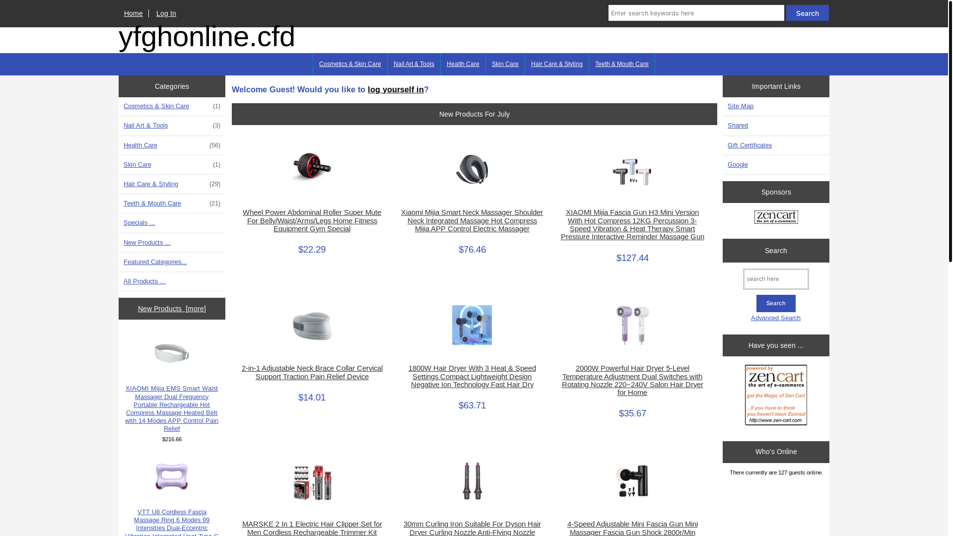 website screenshot of https://yfghonline.cfd/