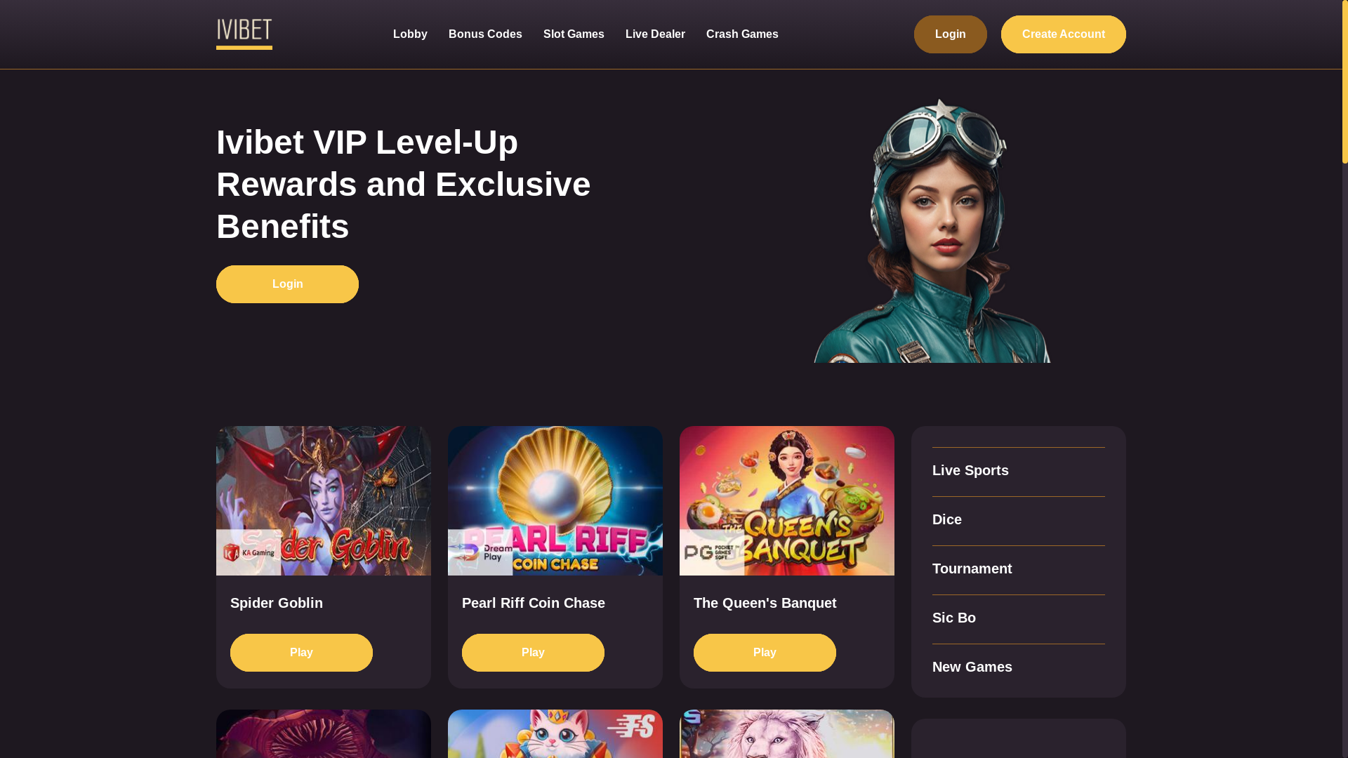 website screenshot of https://ivibetpro.win/