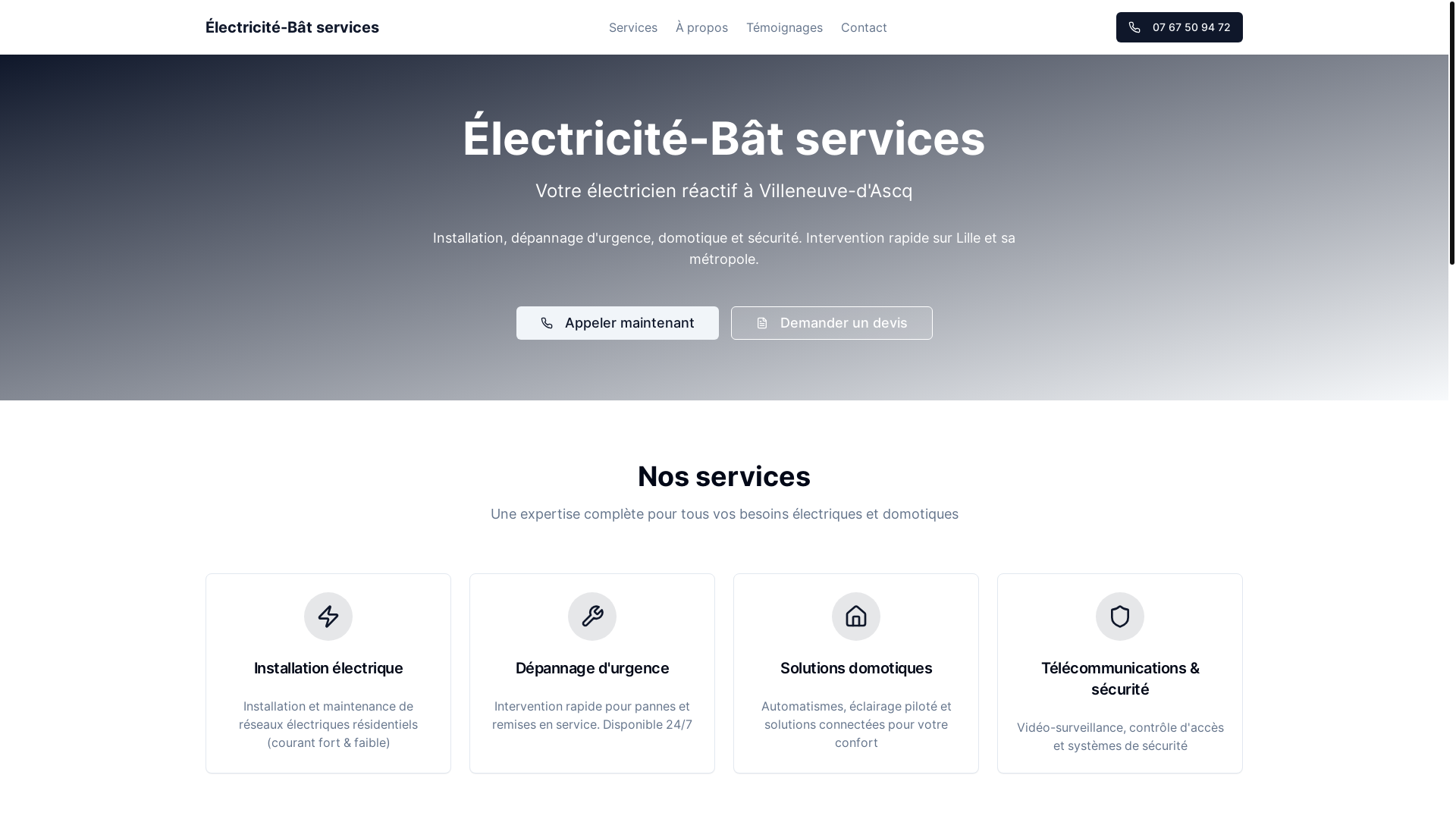 website screenshot of https://electricitebat.pro/