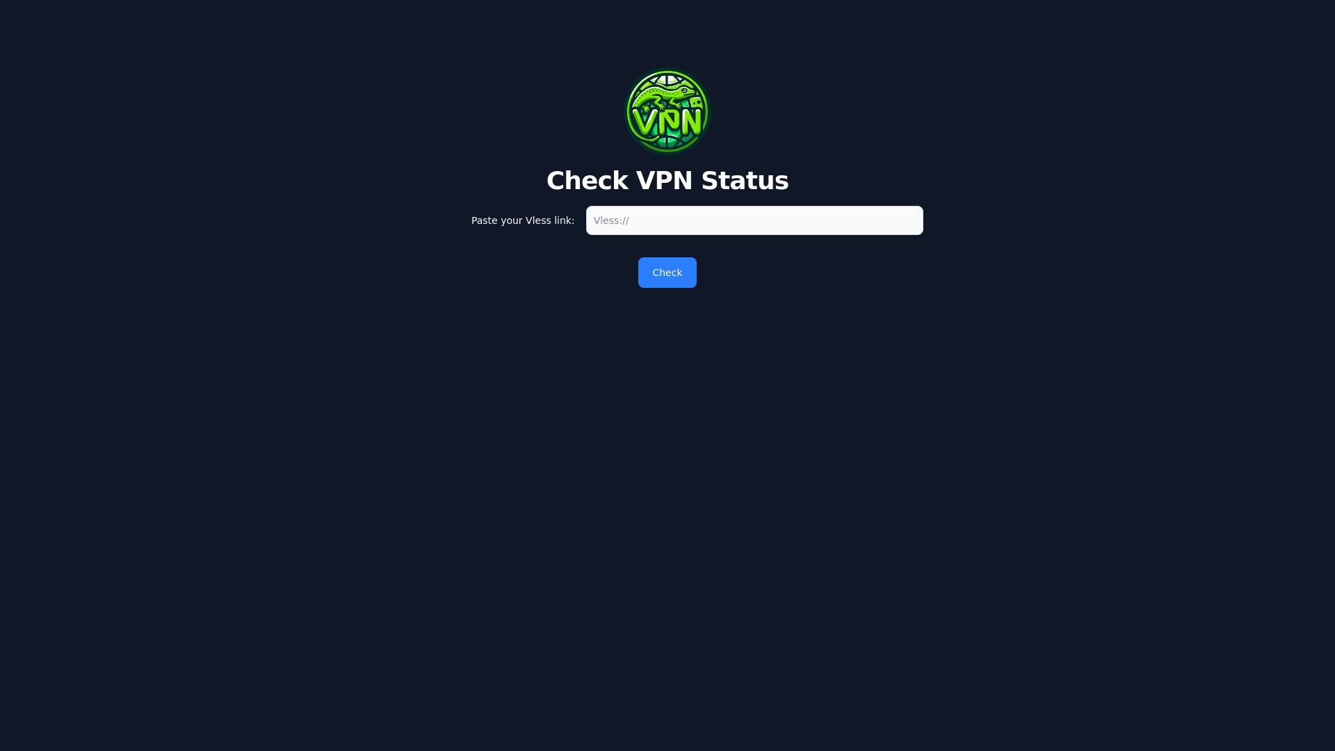 website screenshot of https://vpn-check-status.pages.dev/