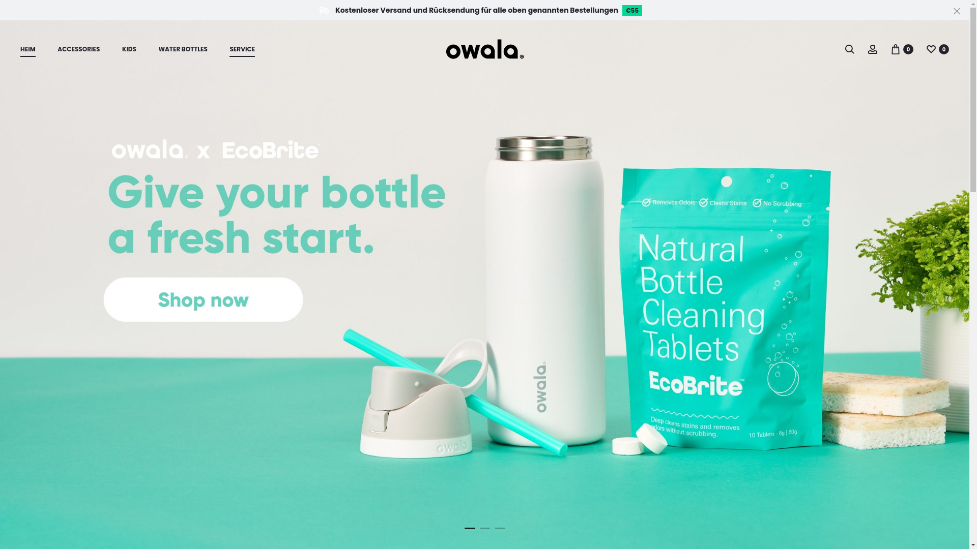website screenshot of https://www.owala.co.at/