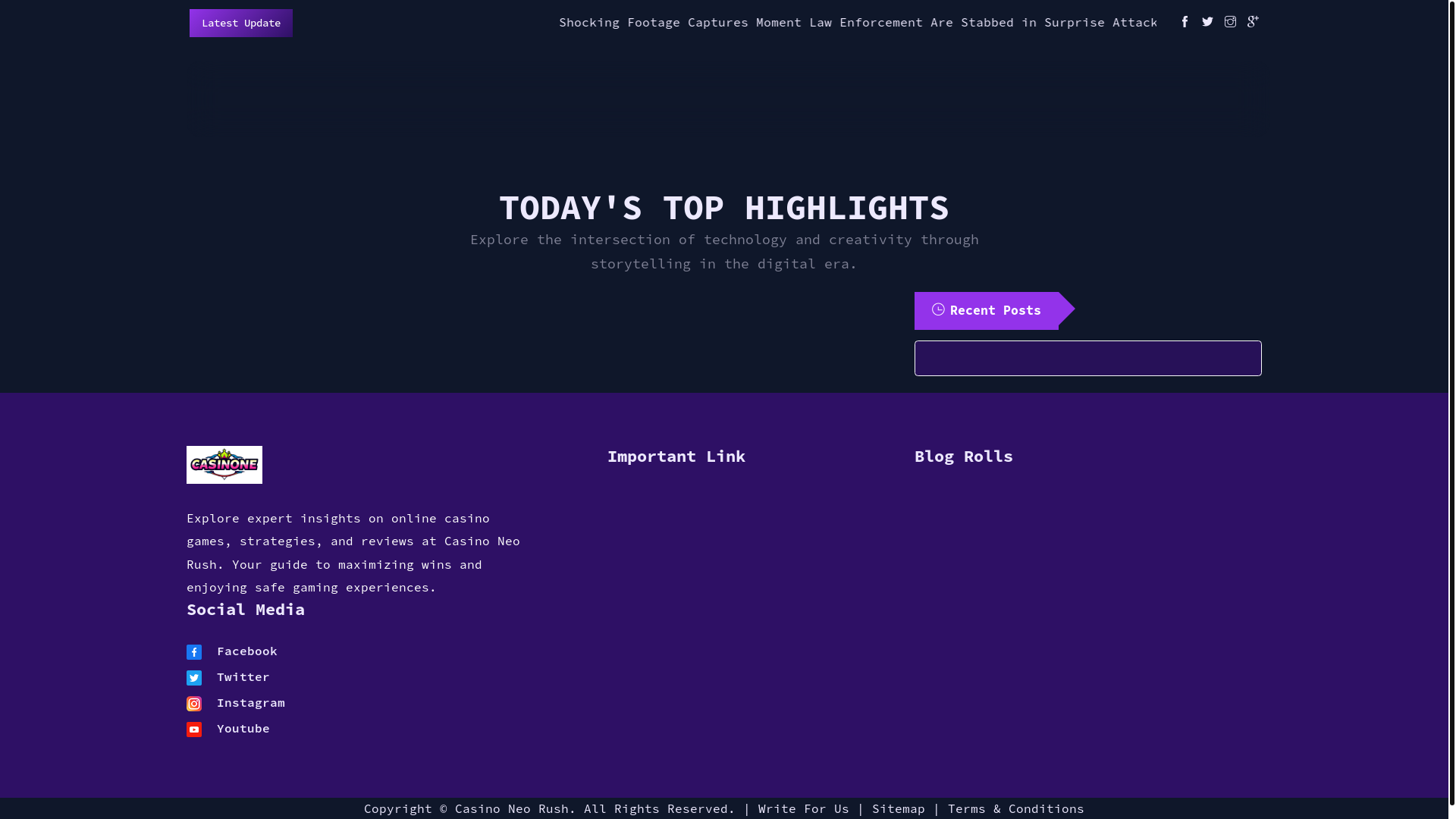 website screenshot of https://casinoneorush.us/