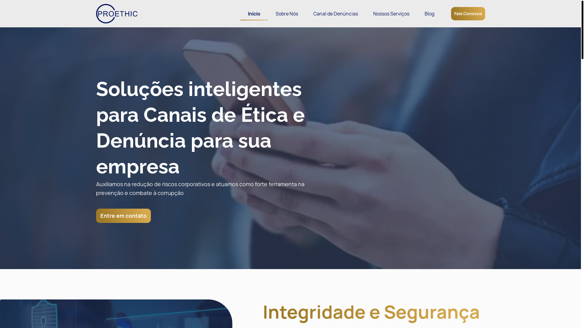 website screenshot of https://canalproethic.com.br/