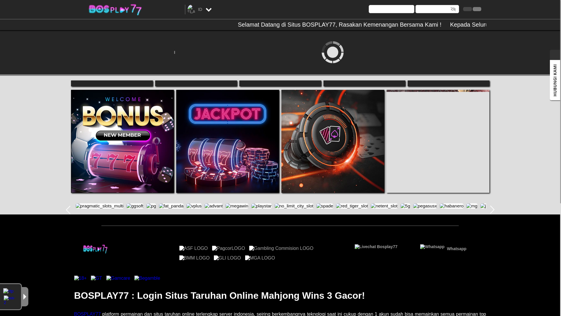 website screenshot of https://bosplay77.osaka/