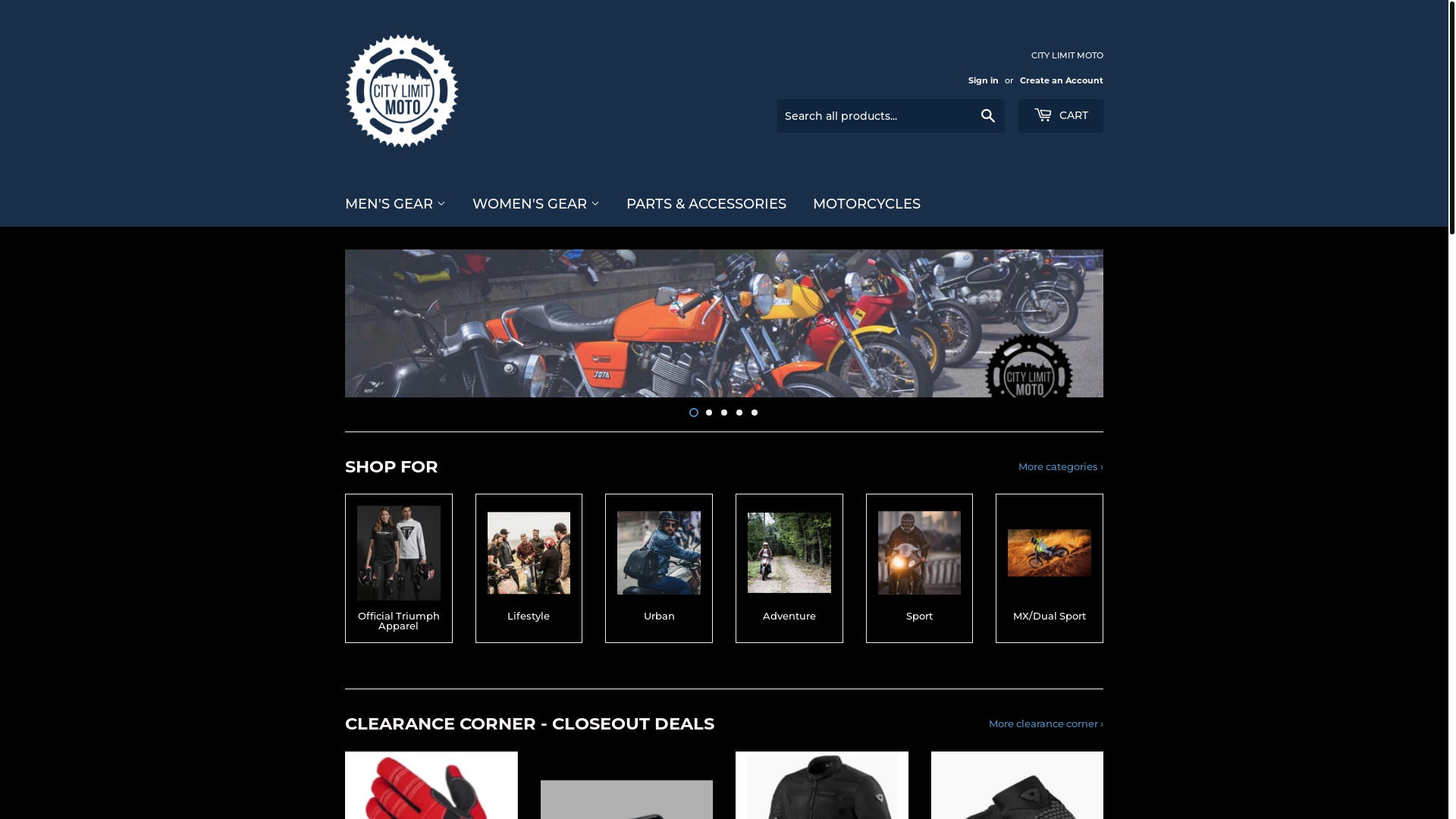website screenshot of https://citylimitmoto.shop/