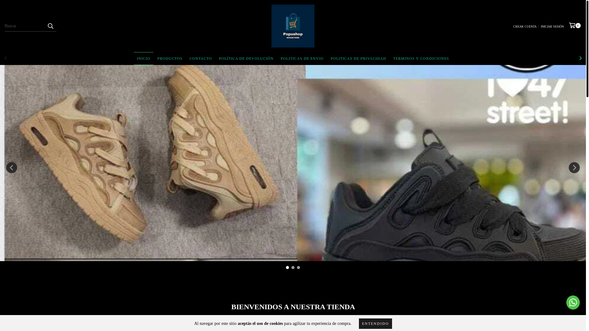 website screenshot of https://nicostore.com.ar/