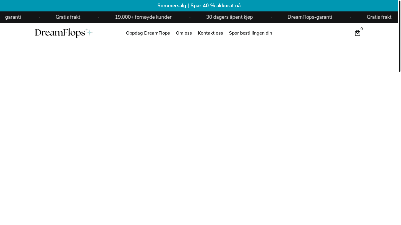 website screenshot of https://dreamflops.no/