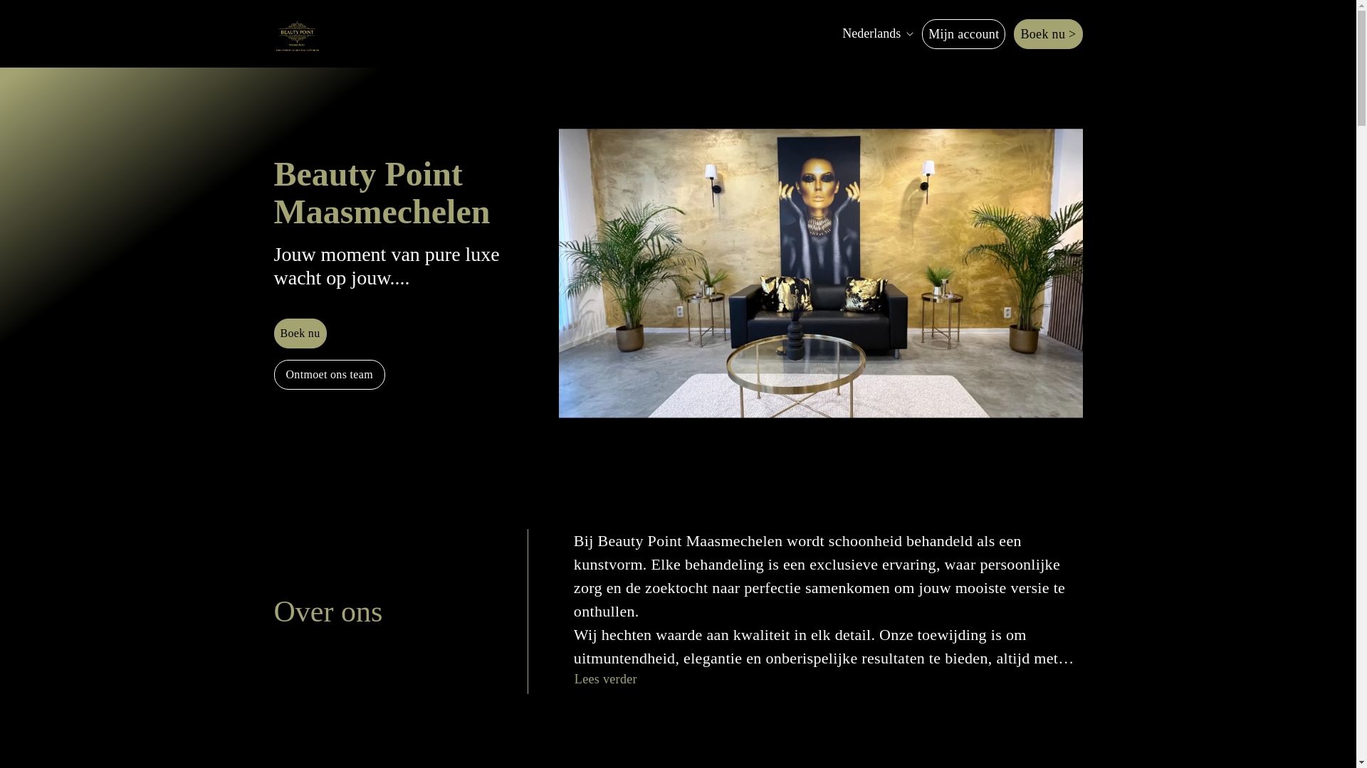 website screenshot of https://beautypointmaasmechelen.be/