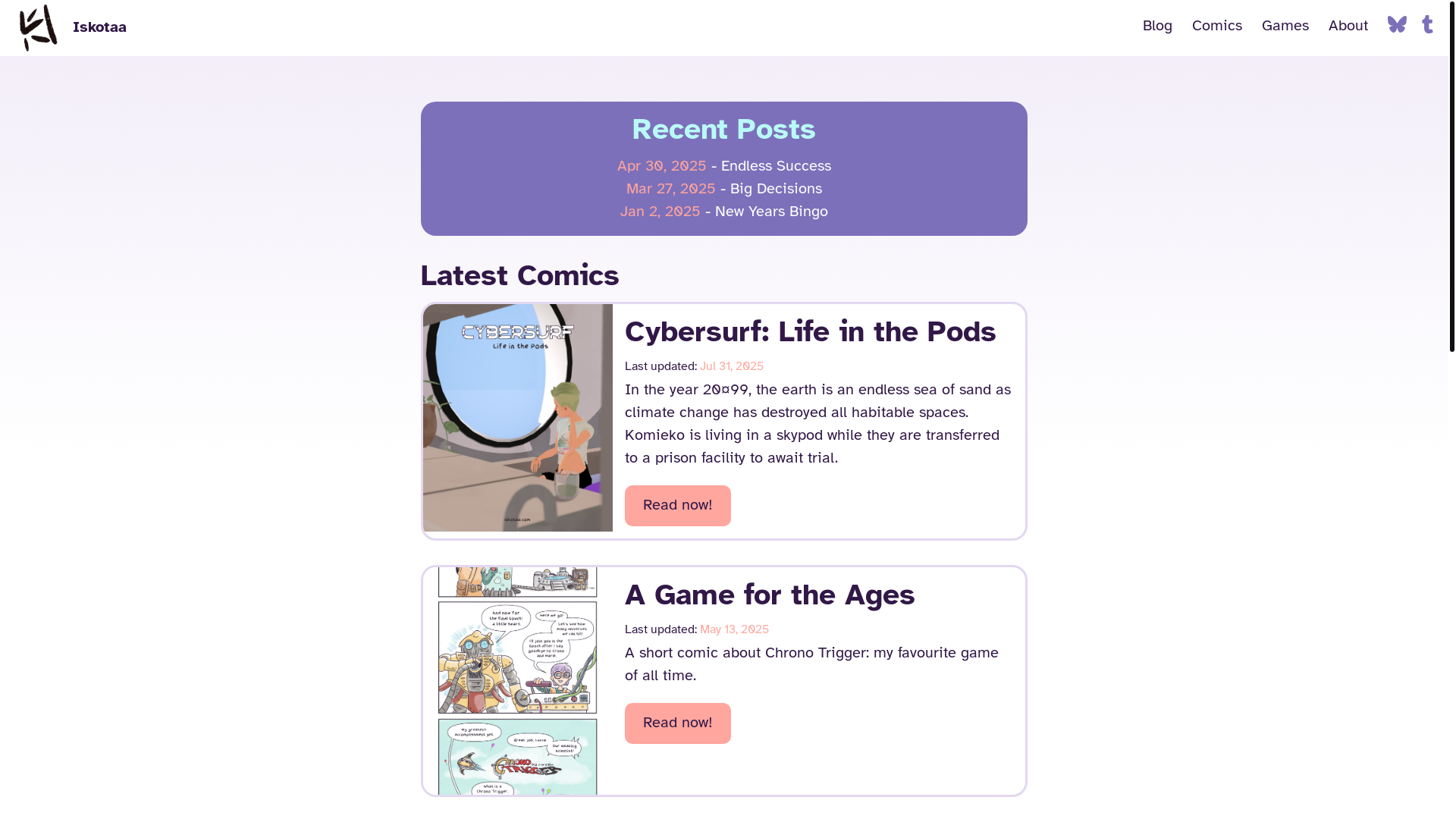 website screenshot of https://iskotaa.pages.dev/