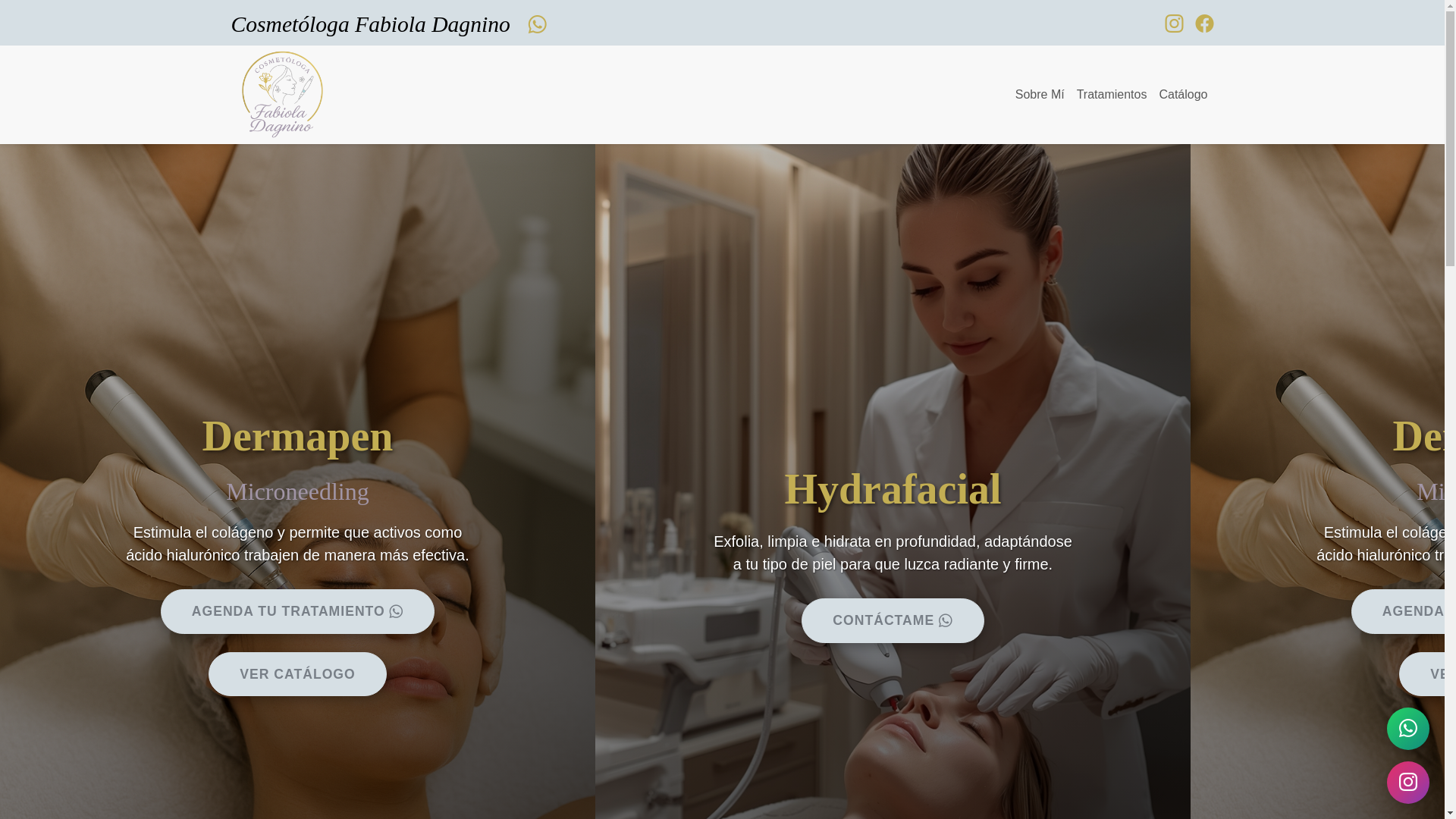 website screenshot of https://fabiolacosmetologa.cl/