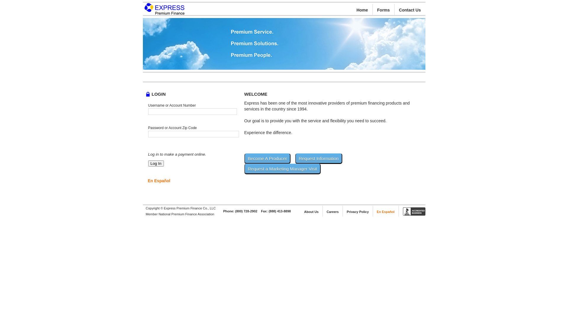 website screenshot of https://anexpresspremium.com/