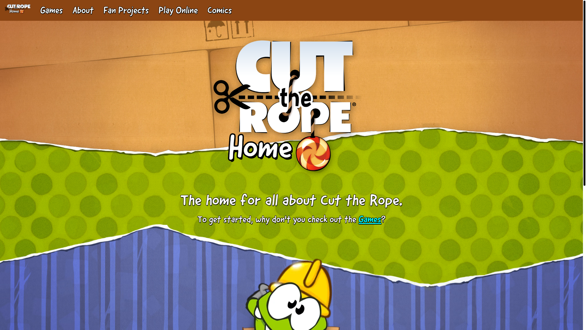 website screenshot of https://cuttherope.homes/