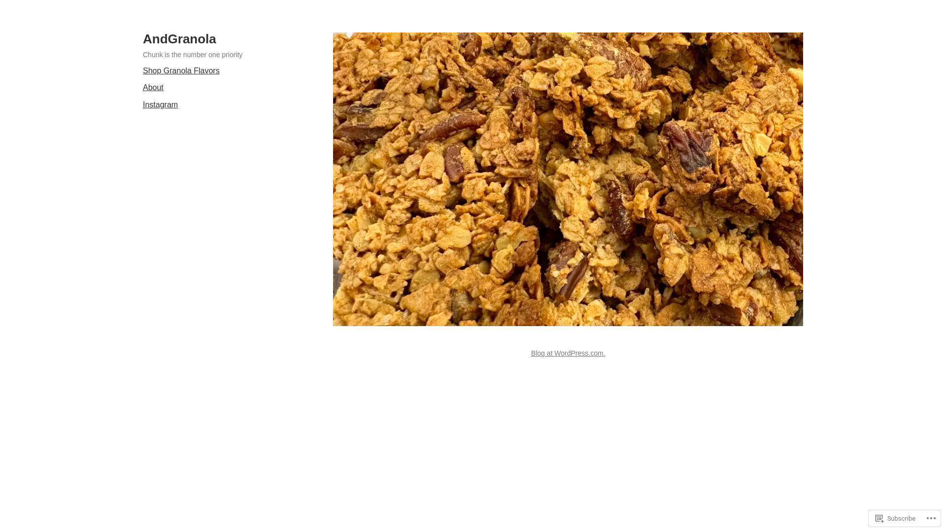 website screenshot of https://andgranola.com/