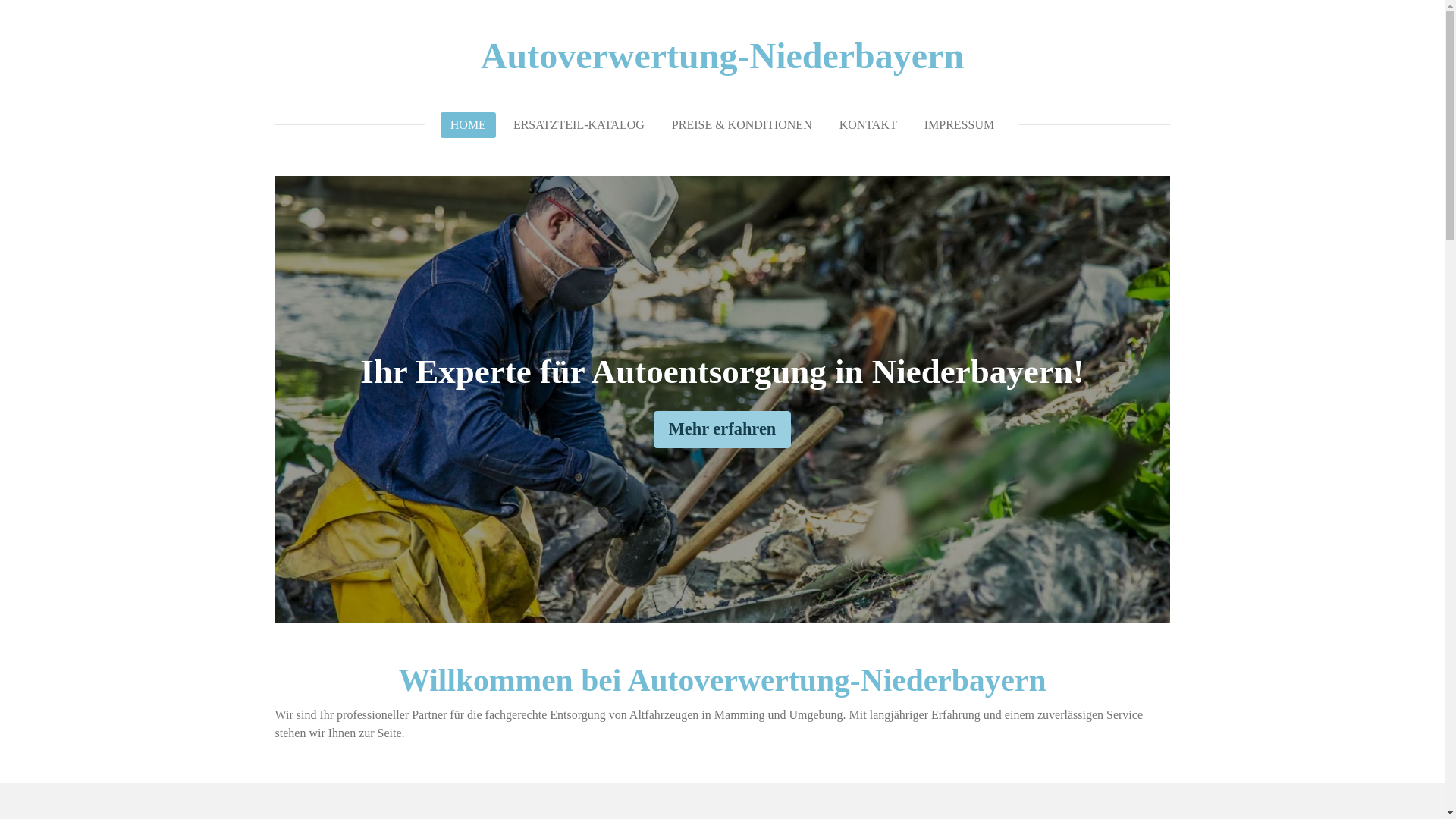website screenshot of https://autoverwertung-niederbayern.de/