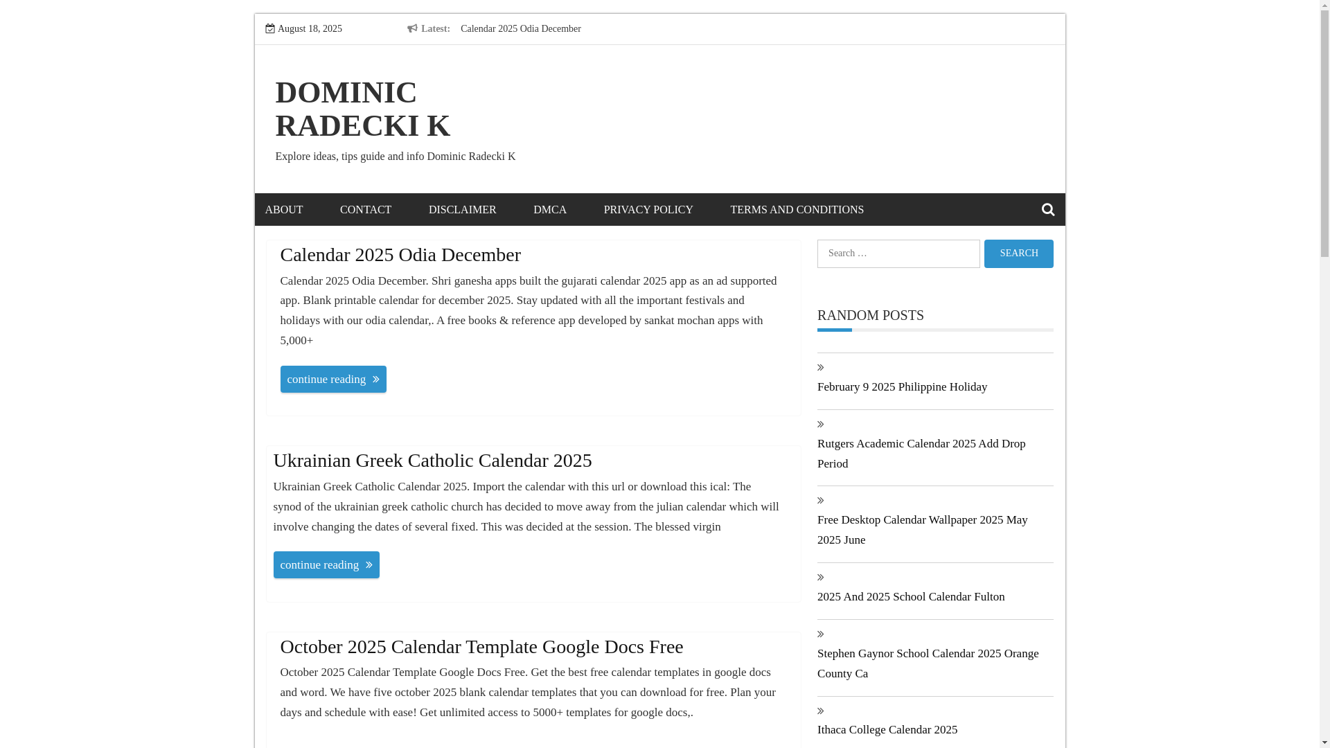 website screenshot of https://dominicradeckik.pages.dev/