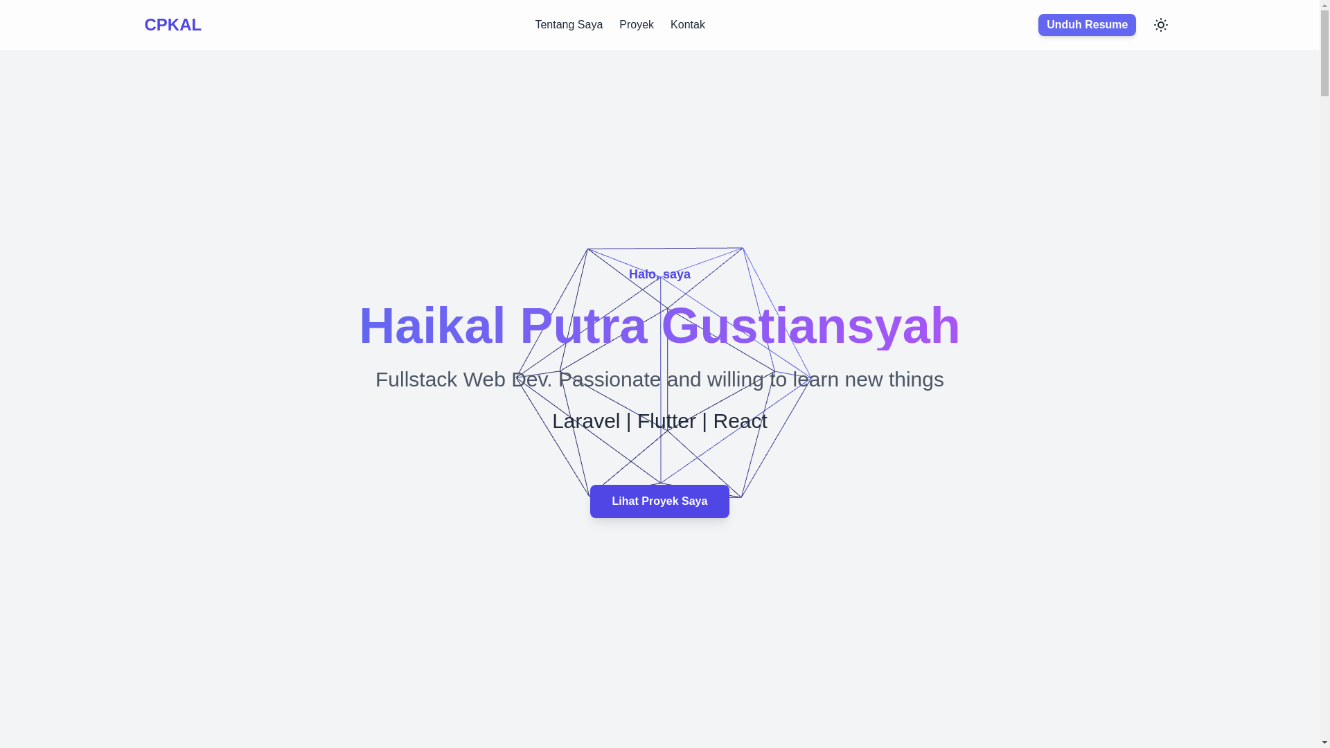 website screenshot of https://cpkal.me/