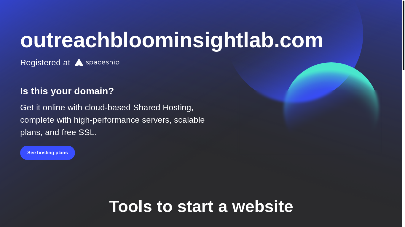 website screenshot of https://outreachbloominsightlab.com/