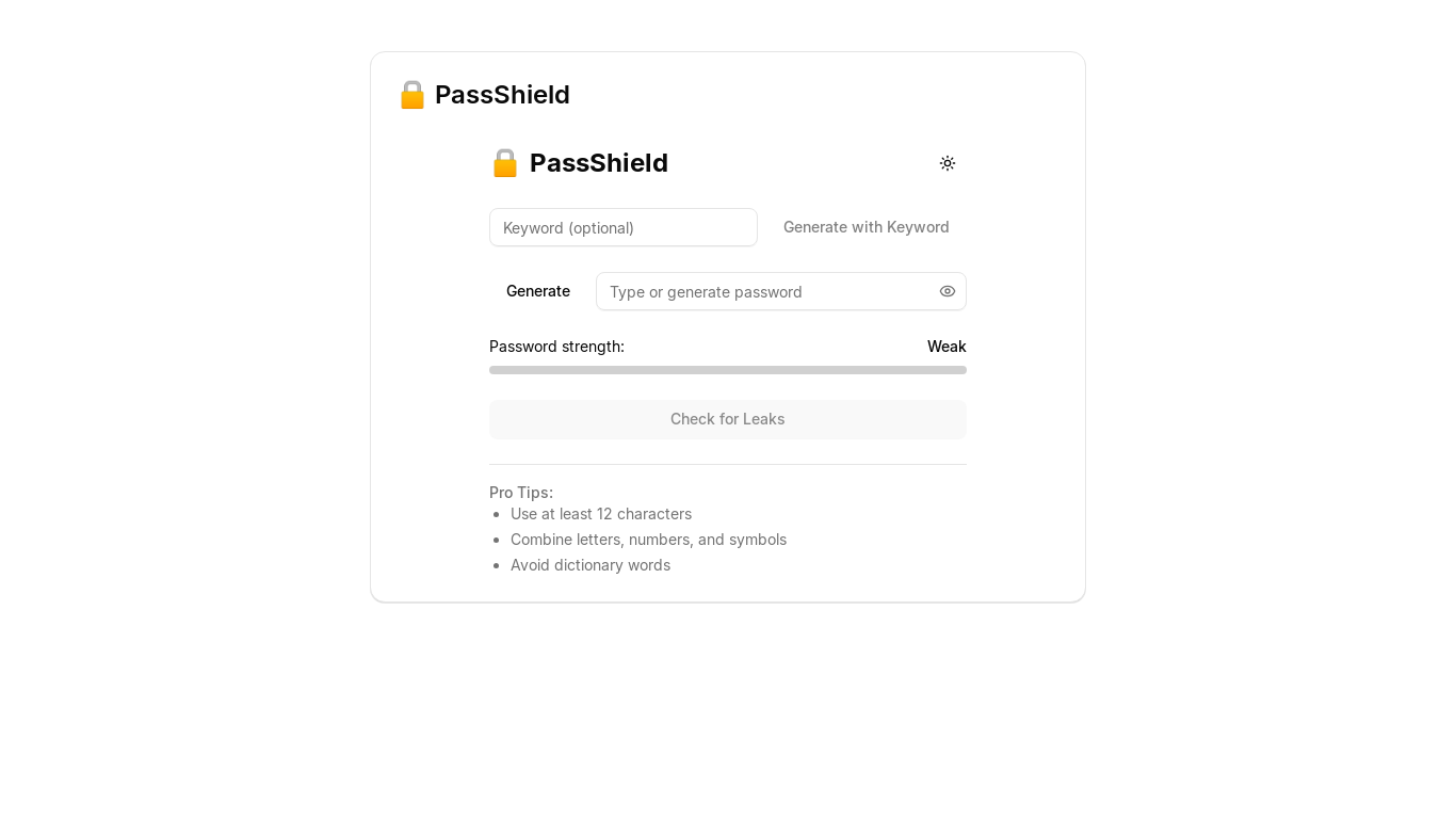 website screenshot of https://passcheck.online/