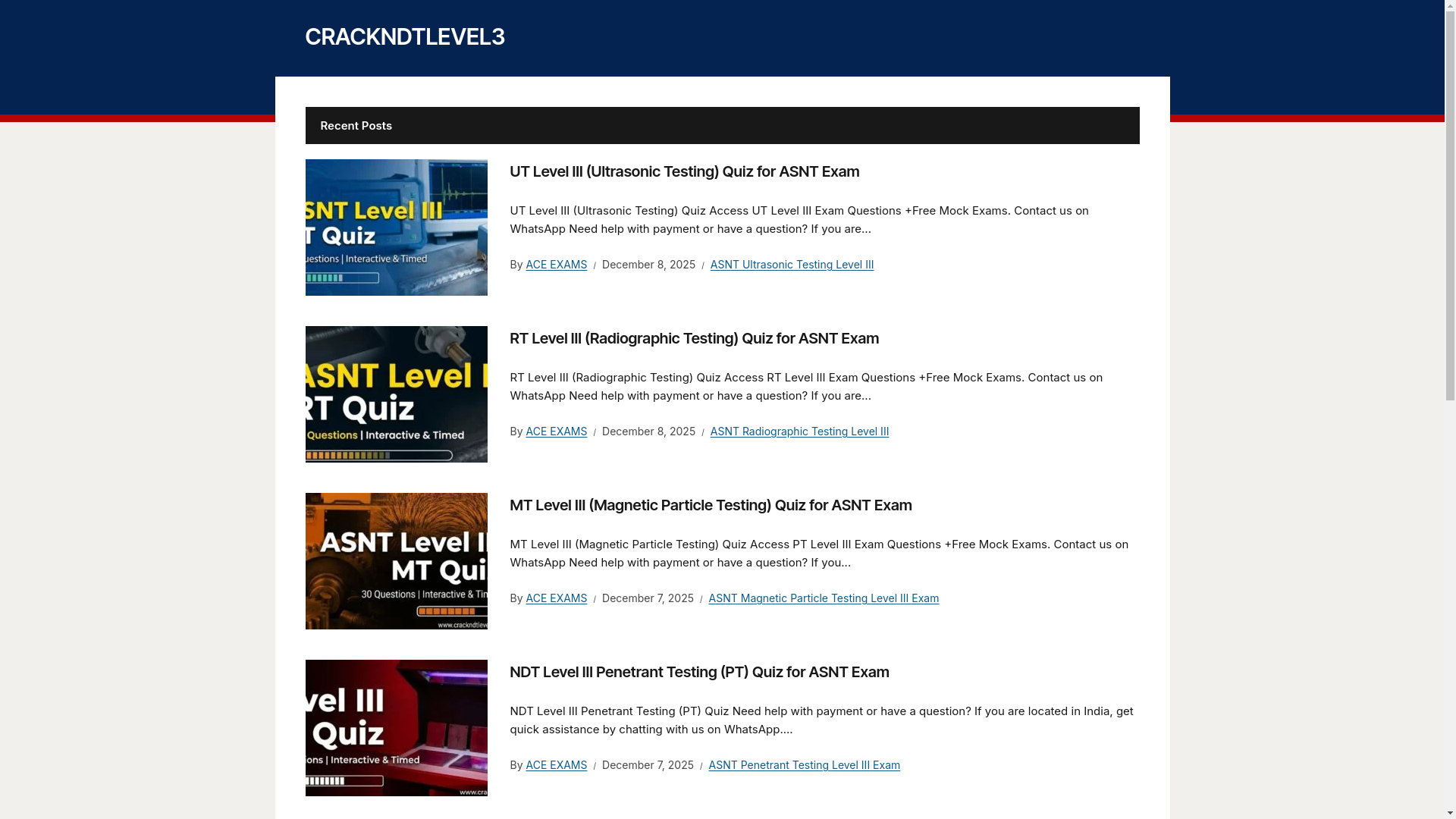 website screenshot of https://crackndtlevel3.in/