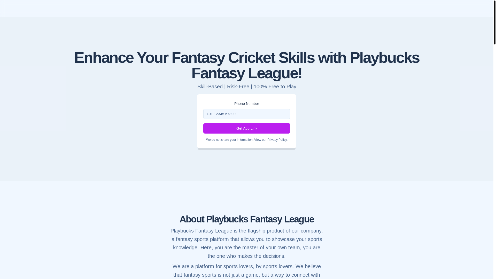website screenshot of https://playbuckfantasylegue.live/
