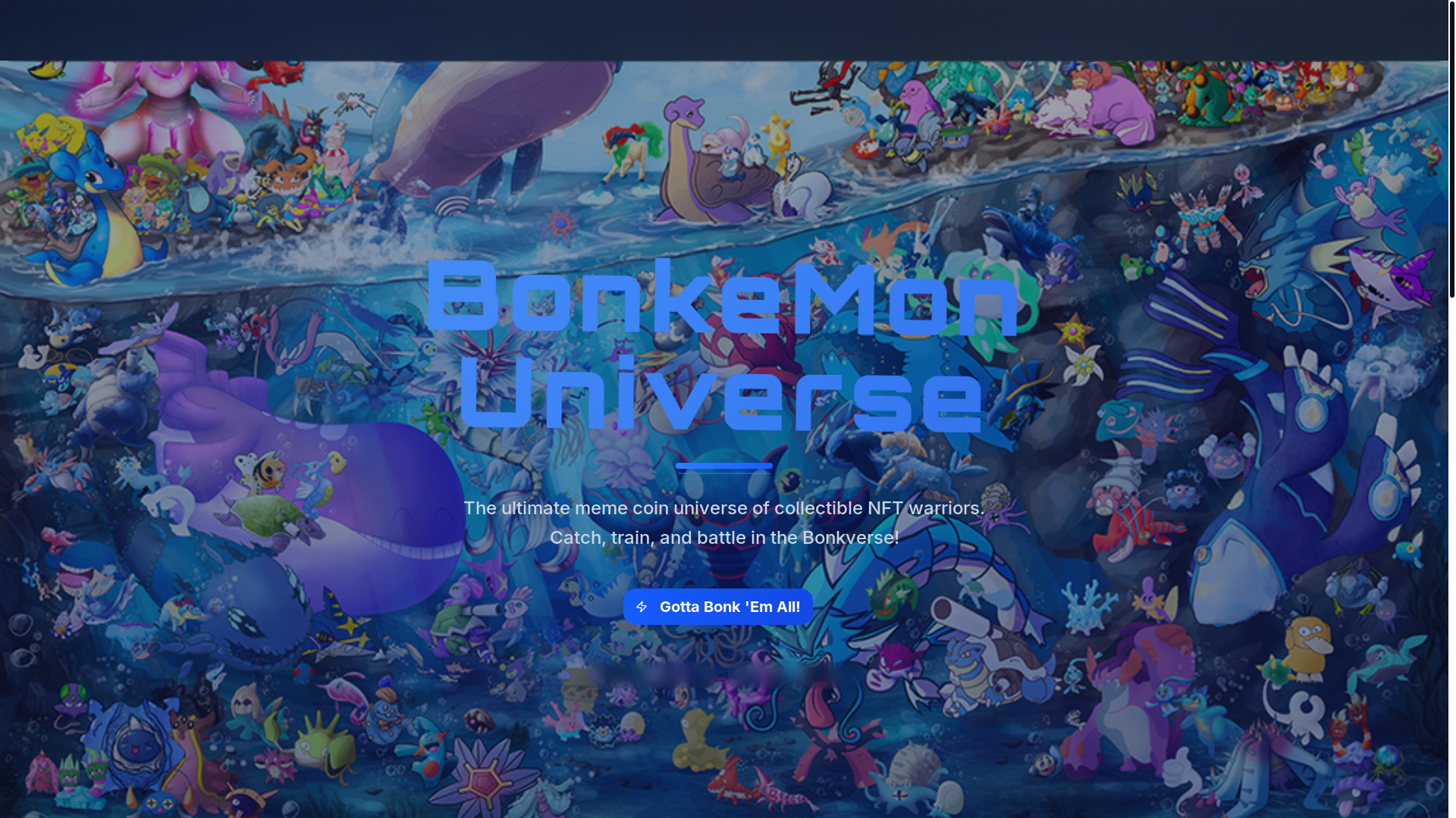 website screenshot of https://bonkemon.dev/