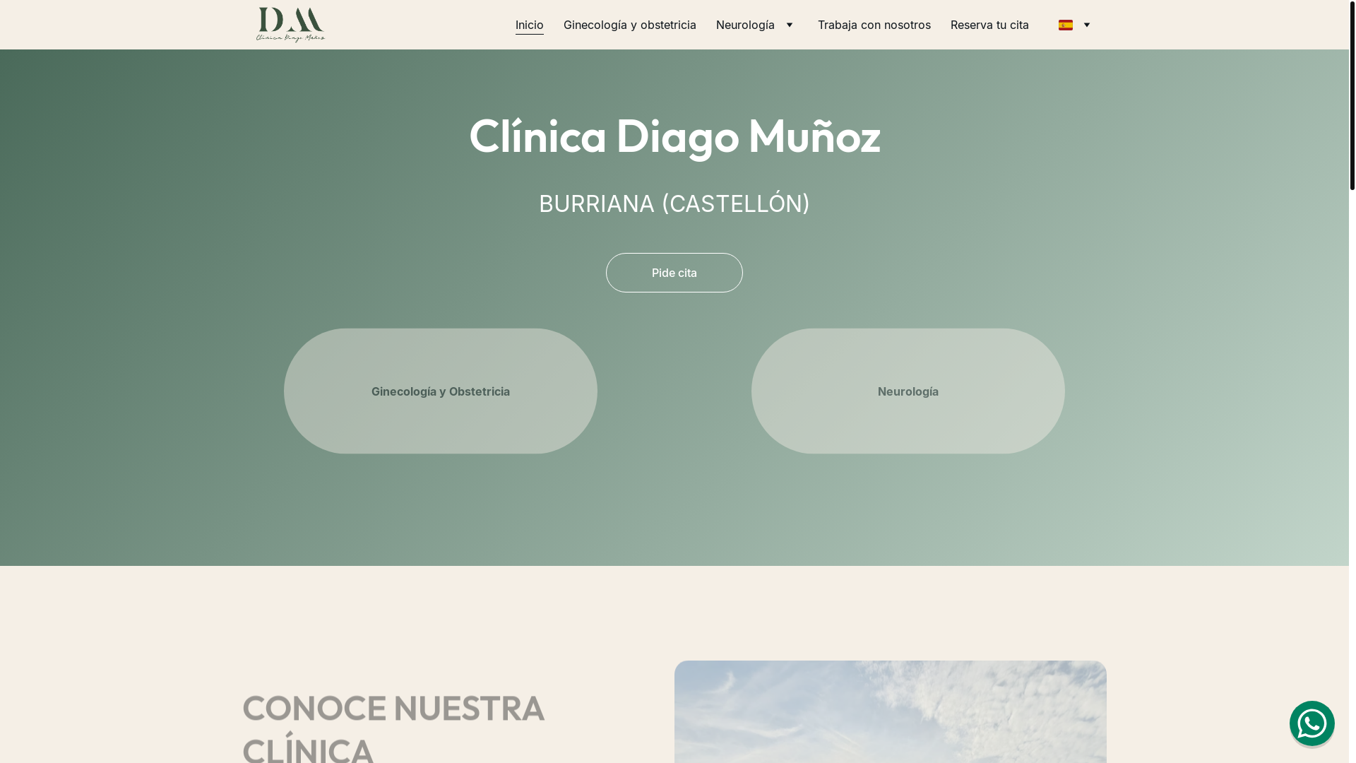 website screenshot of https://xn--clinicadiagomuoz-kub.com/