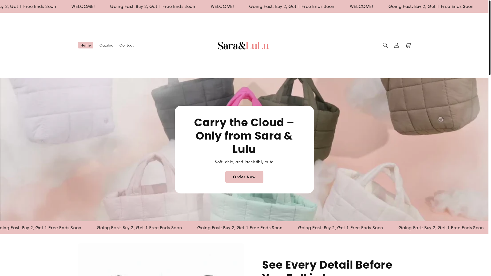 website screenshot of https://saralulu.com/