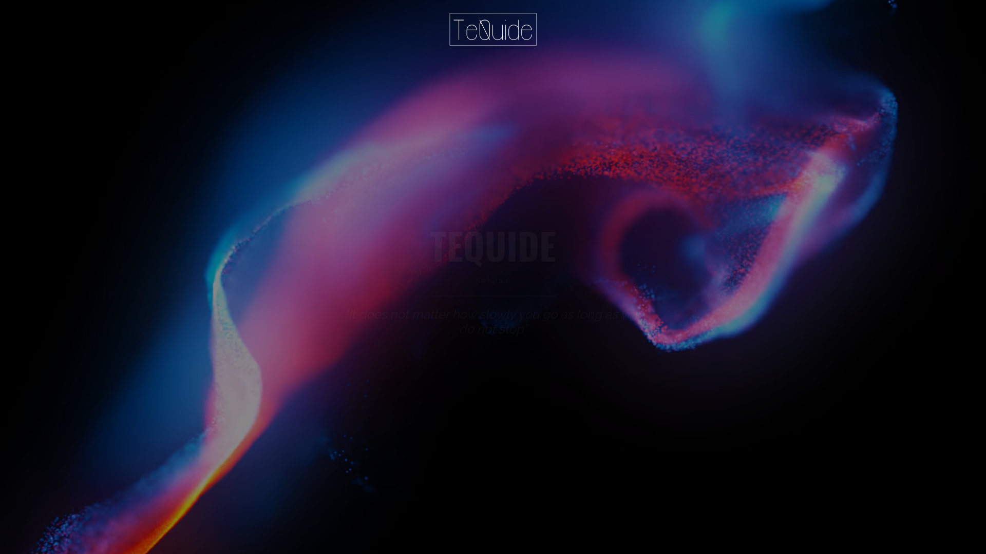 website screenshot of https://tequide.us/