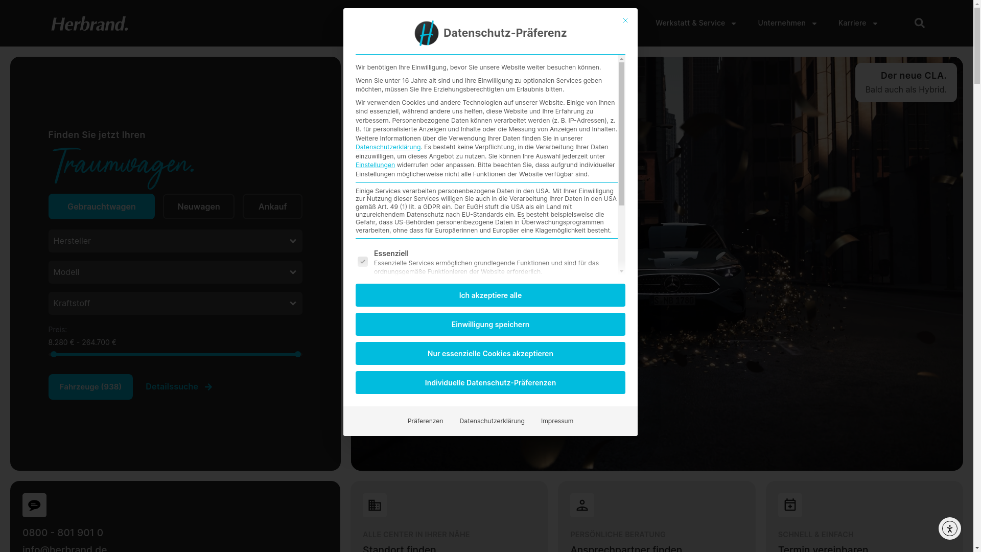 website screenshot of https://herbrand.de/