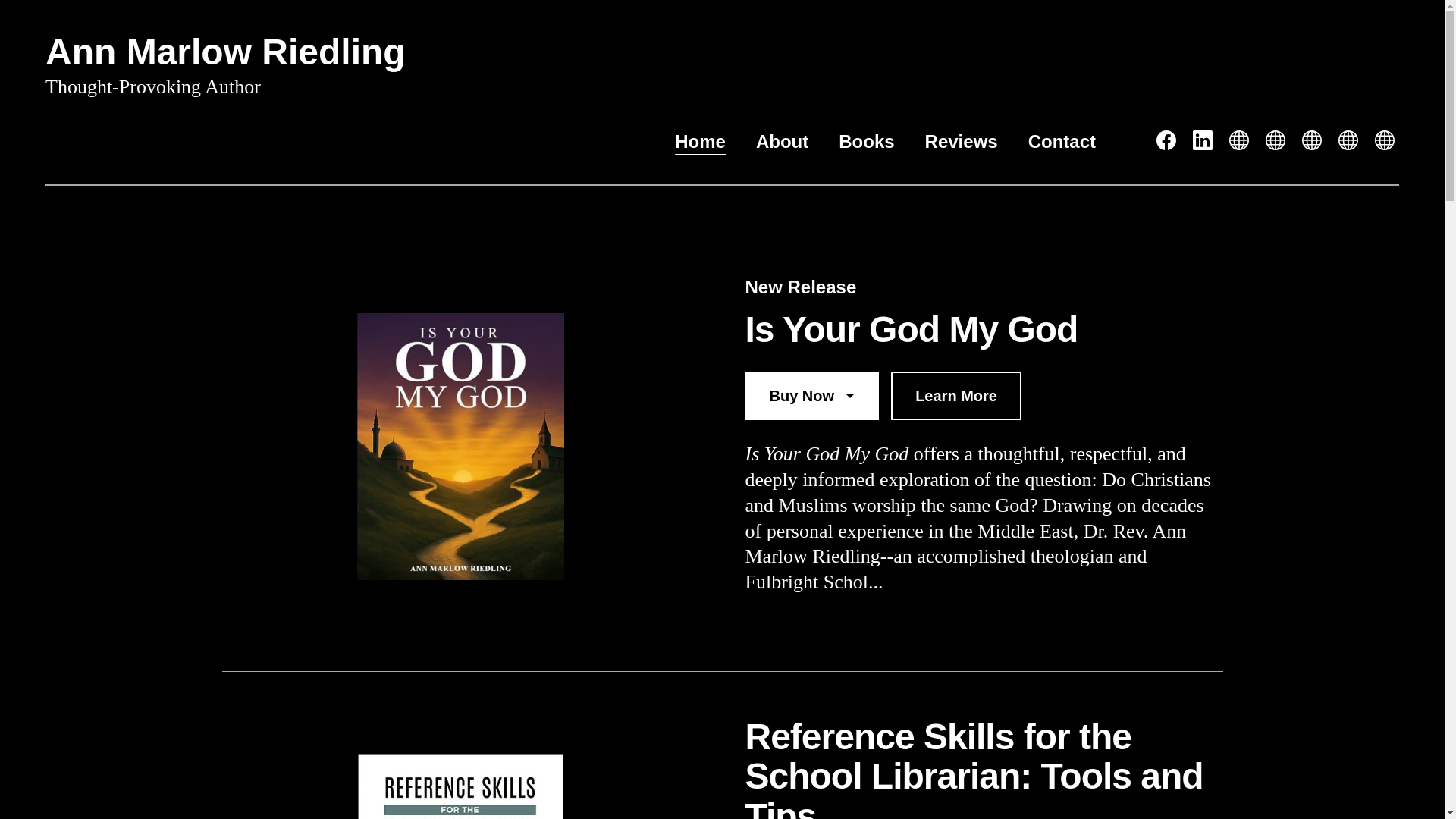 website screenshot of https://annmarlowriedling.com/