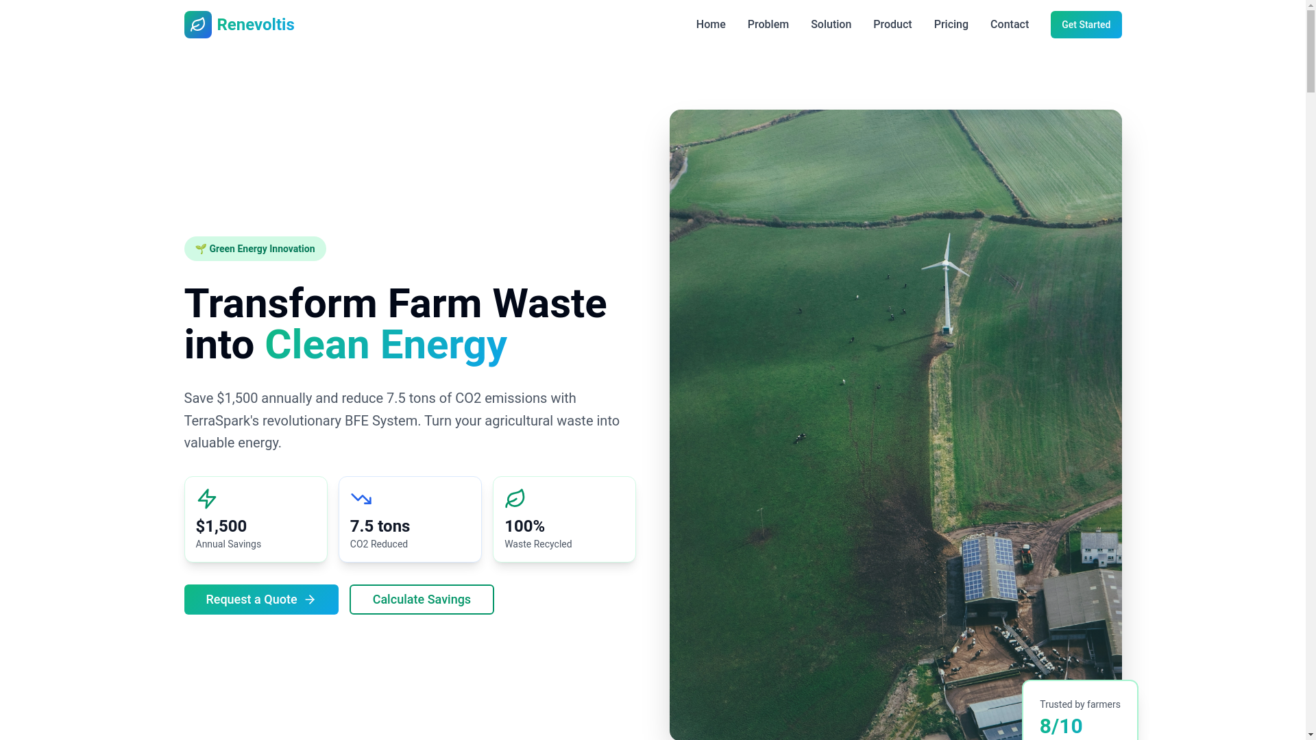 website screenshot of https://renovoltis.com/