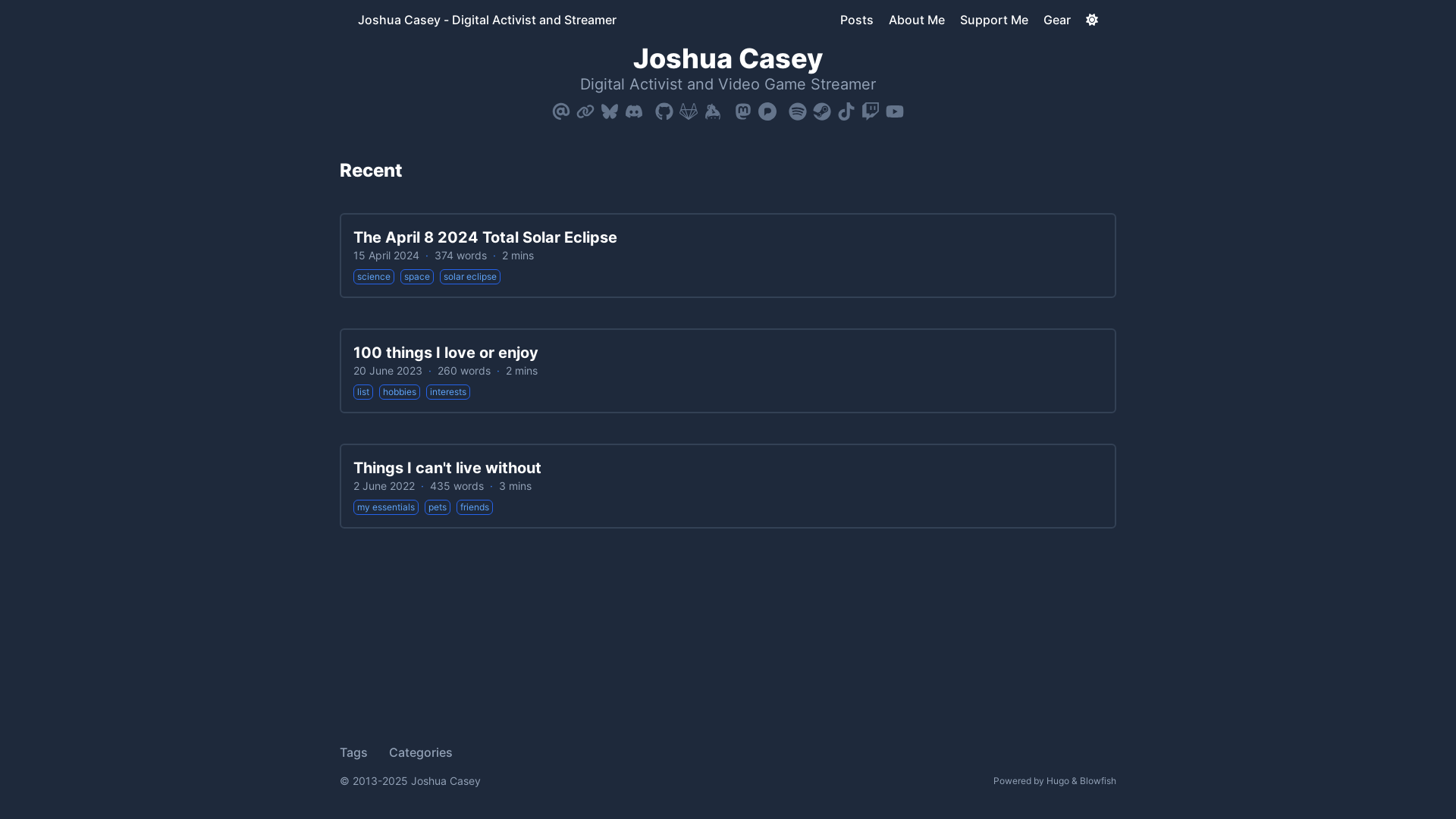 website screenshot of https://joshuacasey-net.pages.dev/