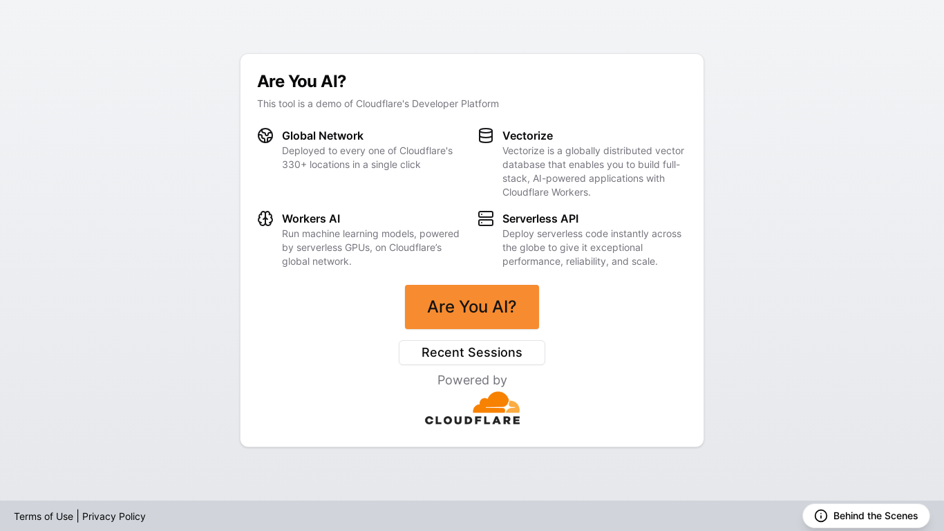 website screenshot of https://are-you-ai-frontend.pages.dev/
