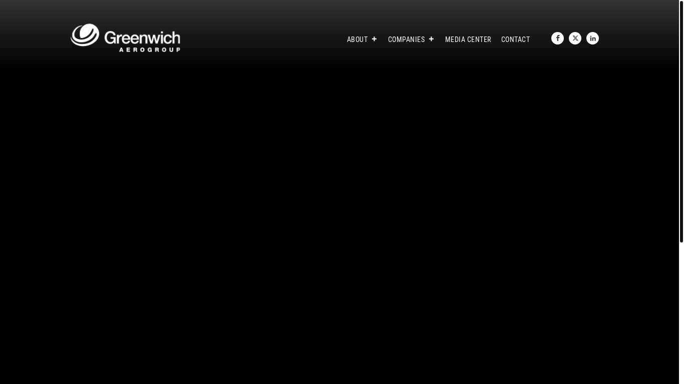 website screenshot of https://greenwichaerogroup.com/