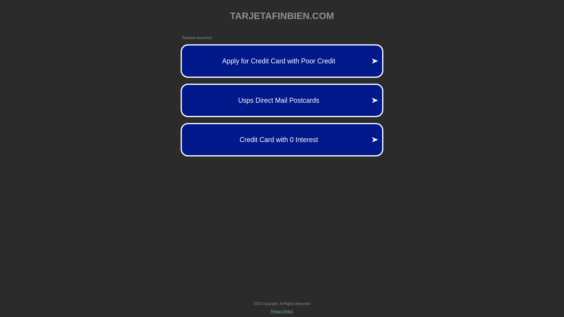 website screenshot of https://tarjetafinbien.com/