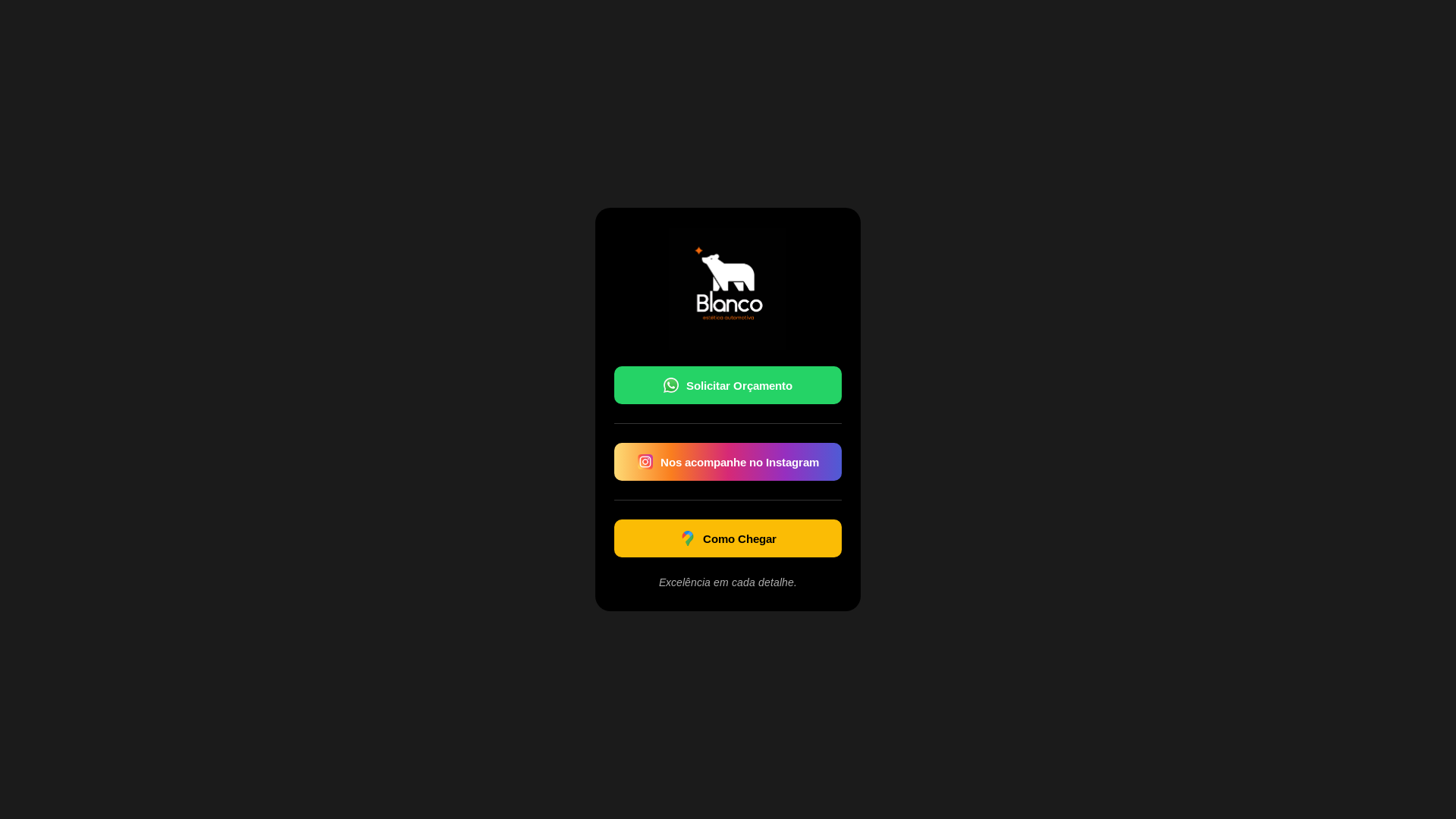 website screenshot of https://blancoesteticaautomotiva.com.br/