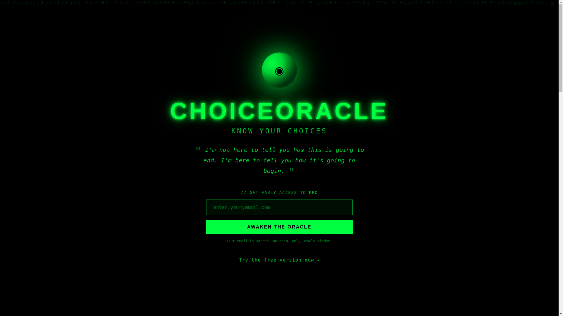 website screenshot of https://choiceoracle.pages.dev/