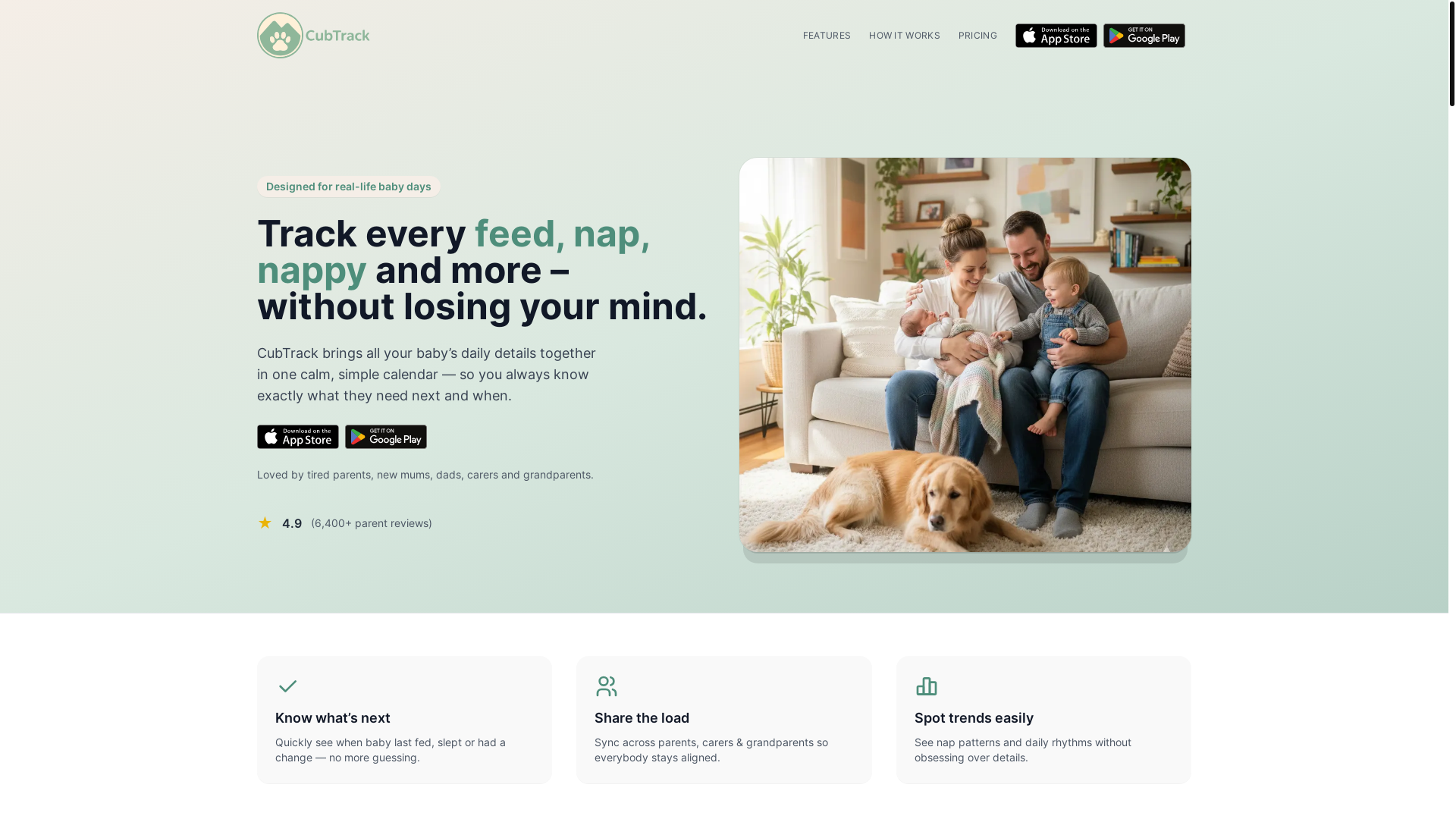 website screenshot of https://cubtrack.co.uk/