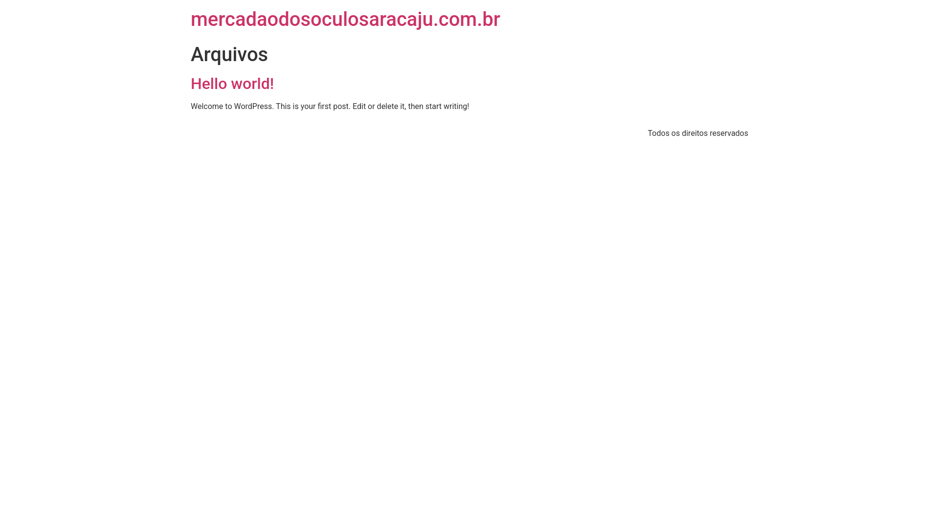 website screenshot of https://mercadaodosoculosaracaju.com.br/