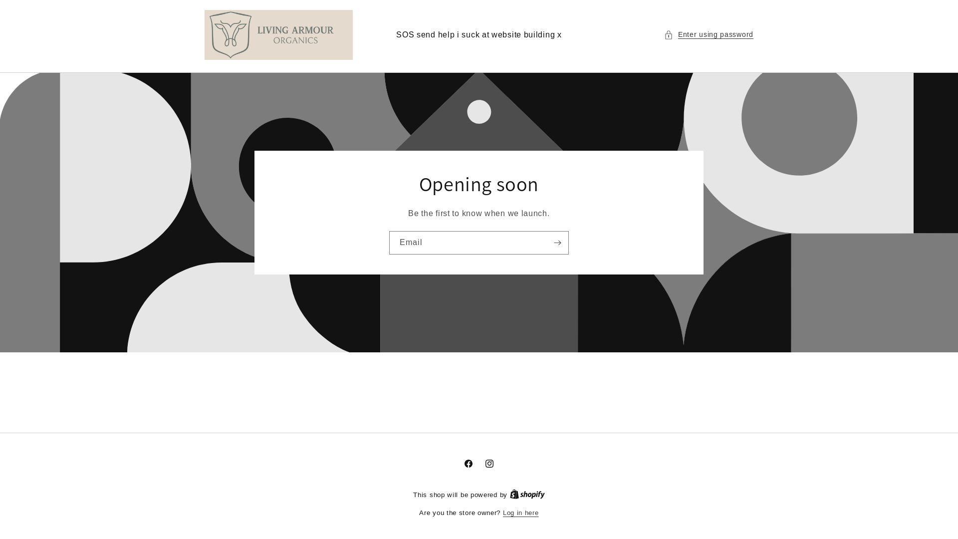 website screenshot of https://livingarmourorganics.com/