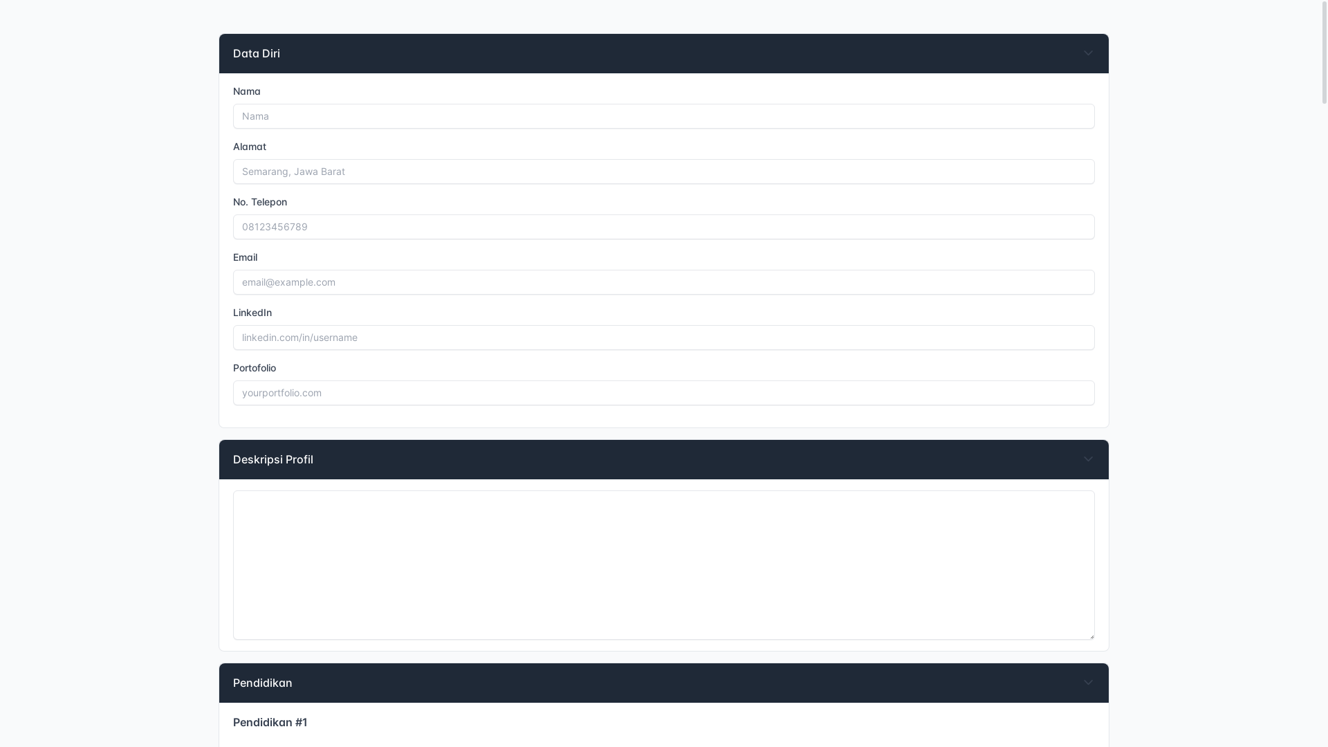 website screenshot of https://form-cv-kartika.pages.dev/