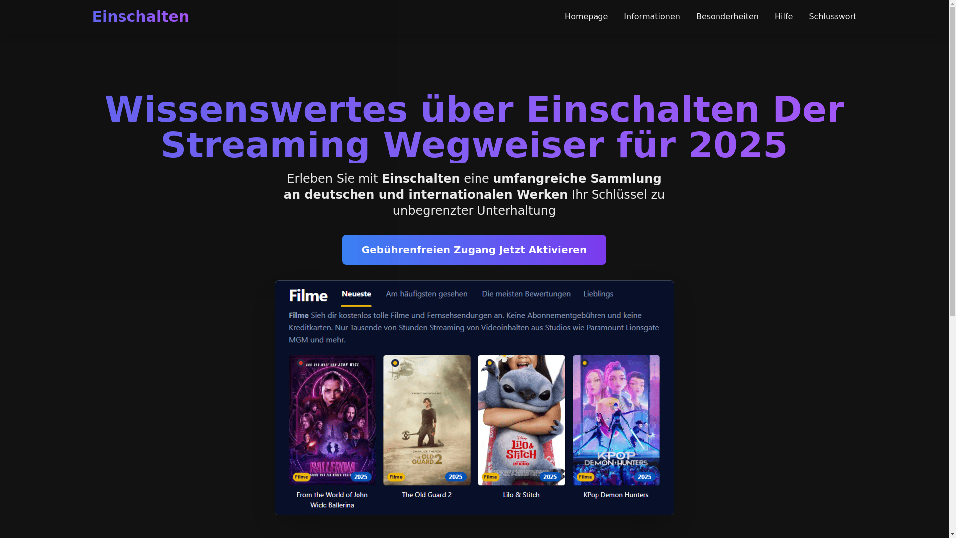 website screenshot of https://einschalten-eovt.pages.dev/